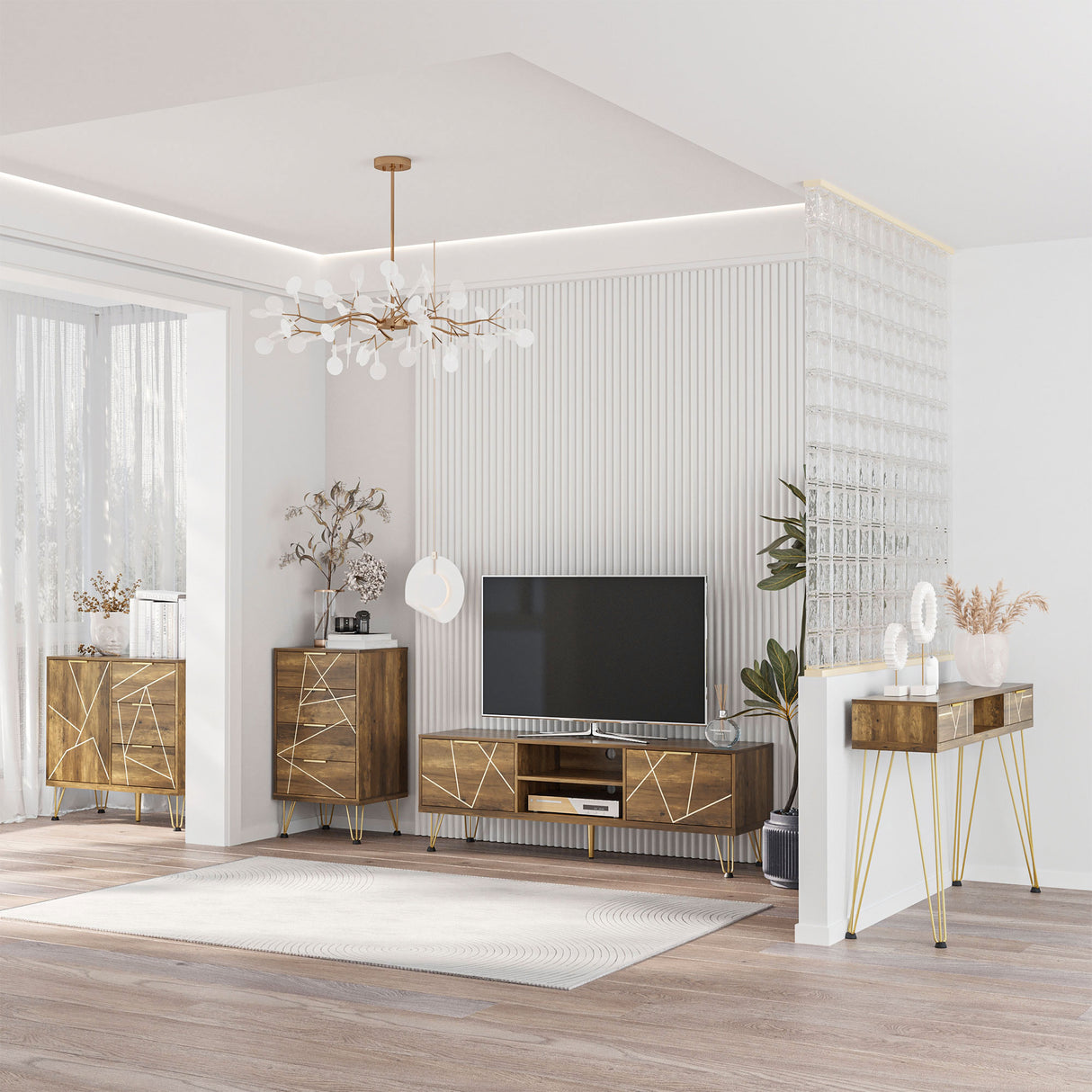 easycomfort easycomfort tavolo consolle in truciolato e acciaio per ingresso e soggiorno con ripiano aperto e 2 cassetti 120x29x79 cm