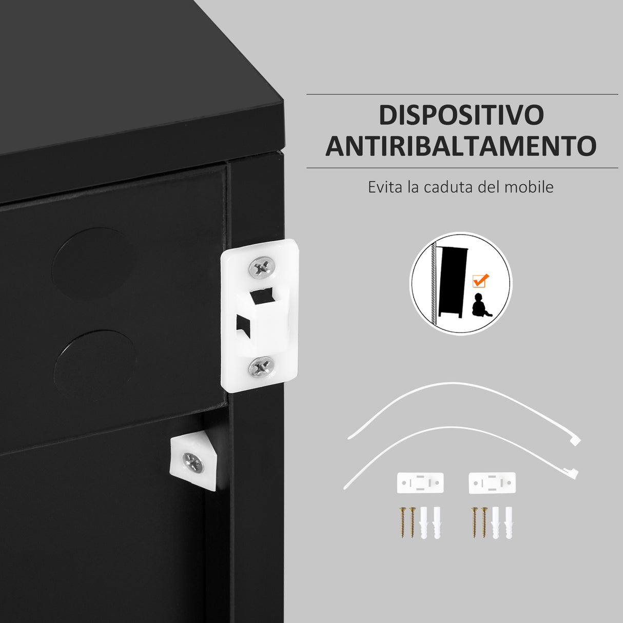 easycomfort easycomfort mobiletto multiuso per casa e ufficio con 2 cassetti e 2 armadietti apertura a pressione 79x36x74cm