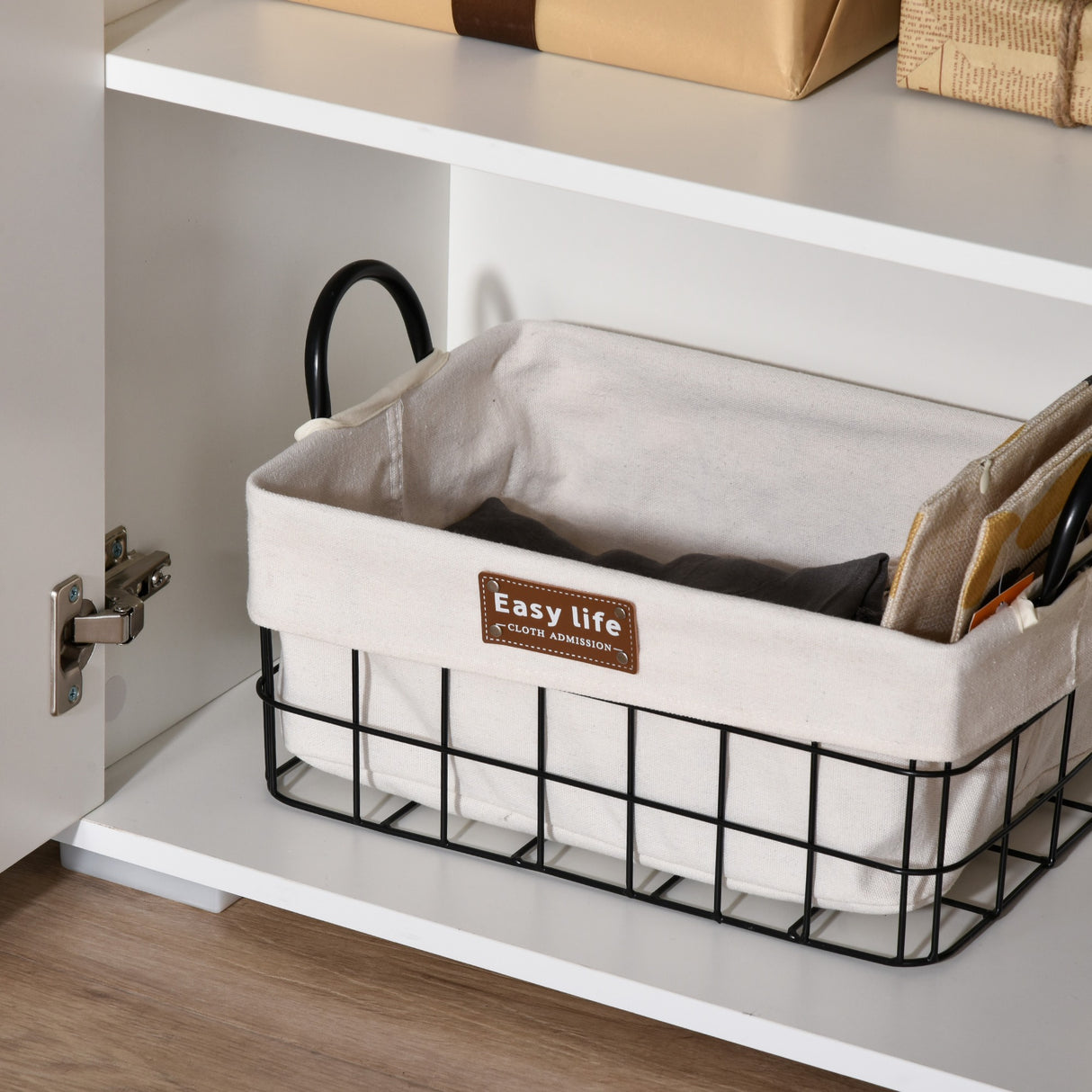 easycomfort easycomfort mobiletto multiuso in legno bianco con 2 cassetti e 2 armadietti con apertura a pressione 117x36x74 cm ean 8054111844659