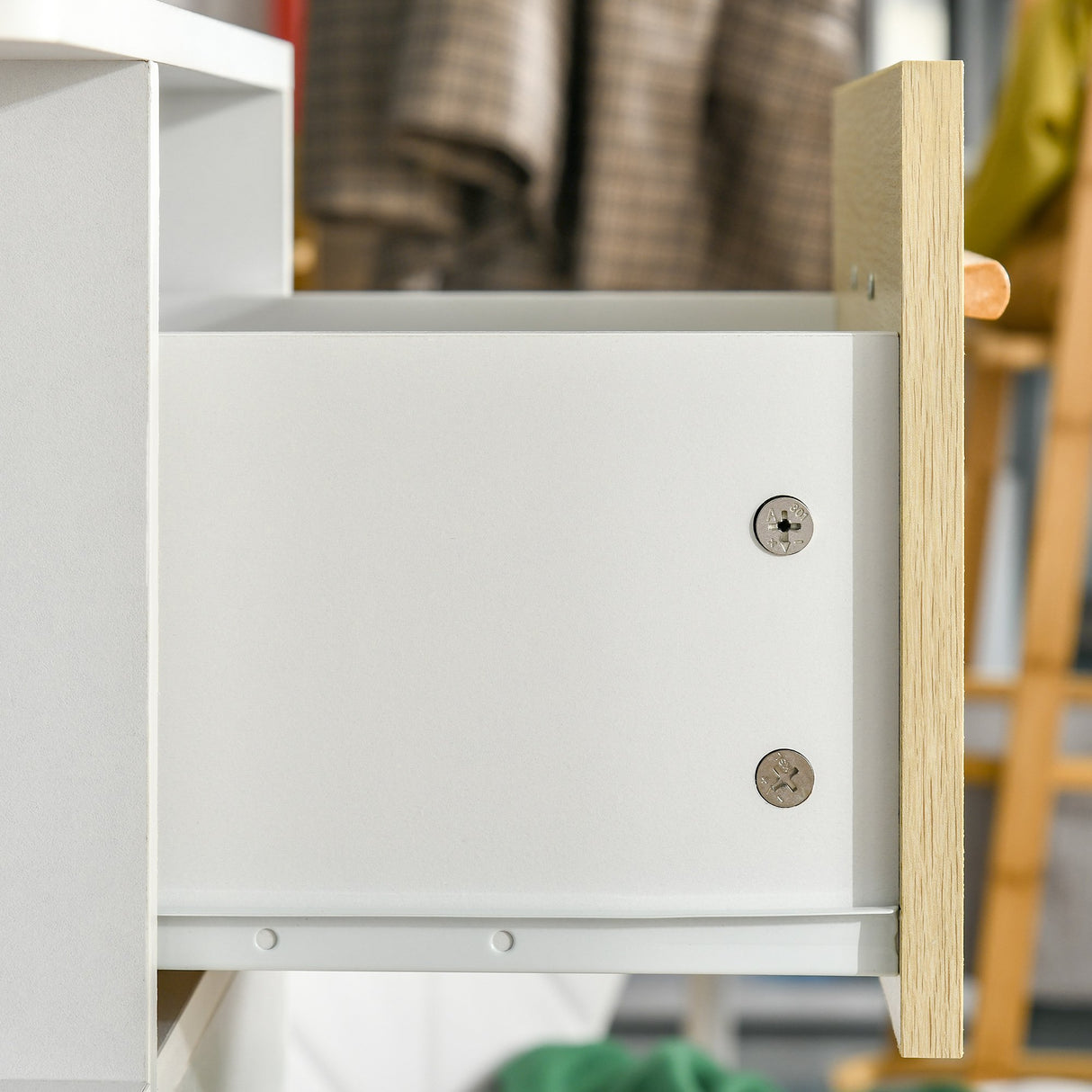 easycomfort easycomfort mobiletto multiuso con 3 ripiani aperti e cassetti mobile per soggiorno cucina ufficio in legno bianco 60x40x100cm