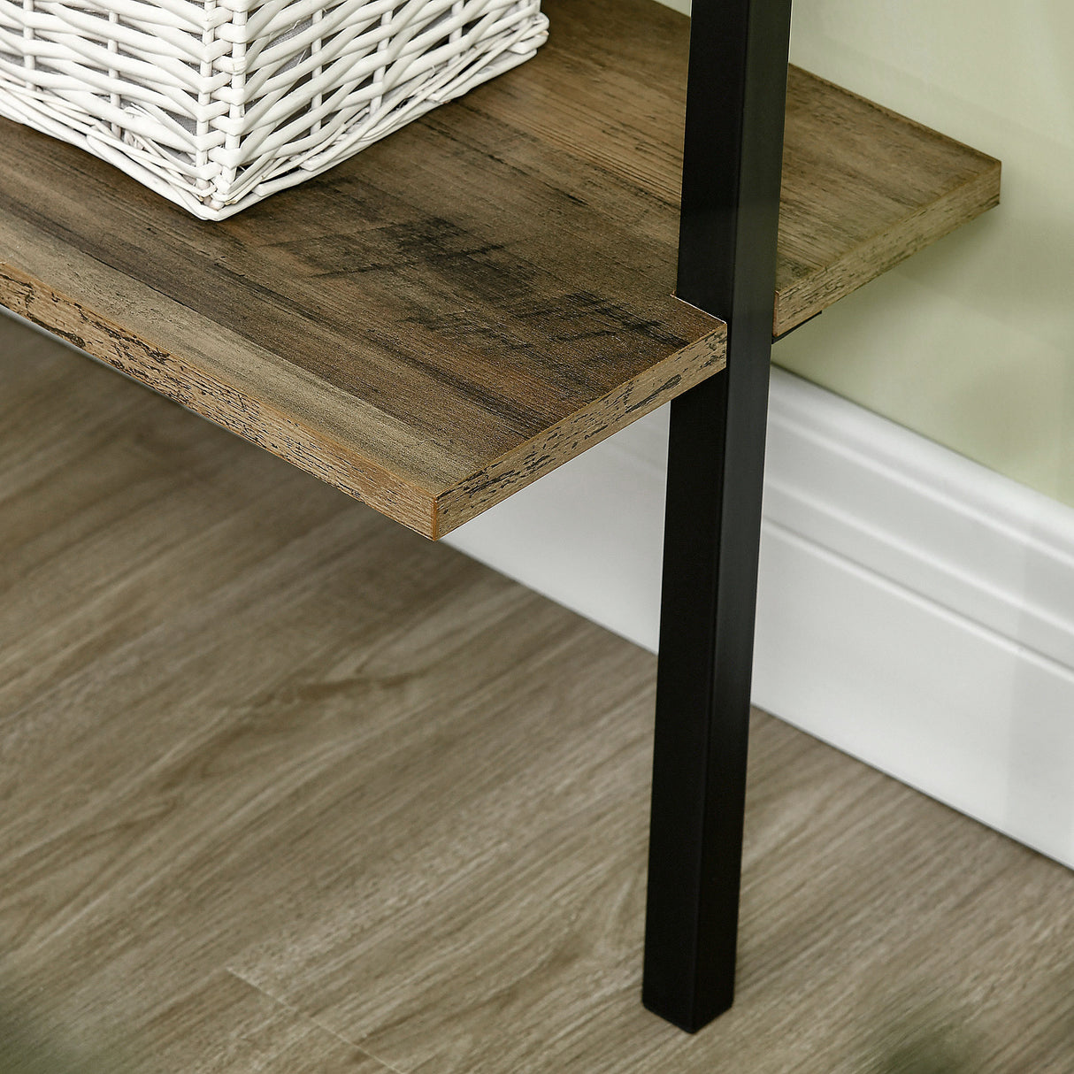 easycomfort easycomfort libreria a scala con 5 ripiani in stile industriale in legno e metallo 60x30x184 5cm marrone