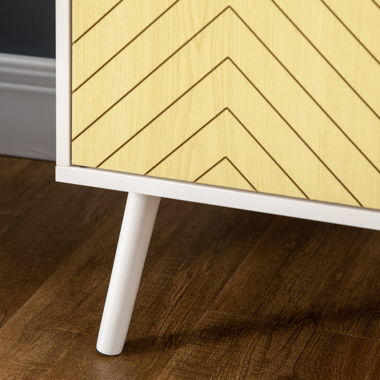 easycomfort easycomfort credenza moderna in legno mobiletto multiuso con ripiani per soggiorno camera o ingresso con 2 antine e mensola regolabile 60x40x80cm