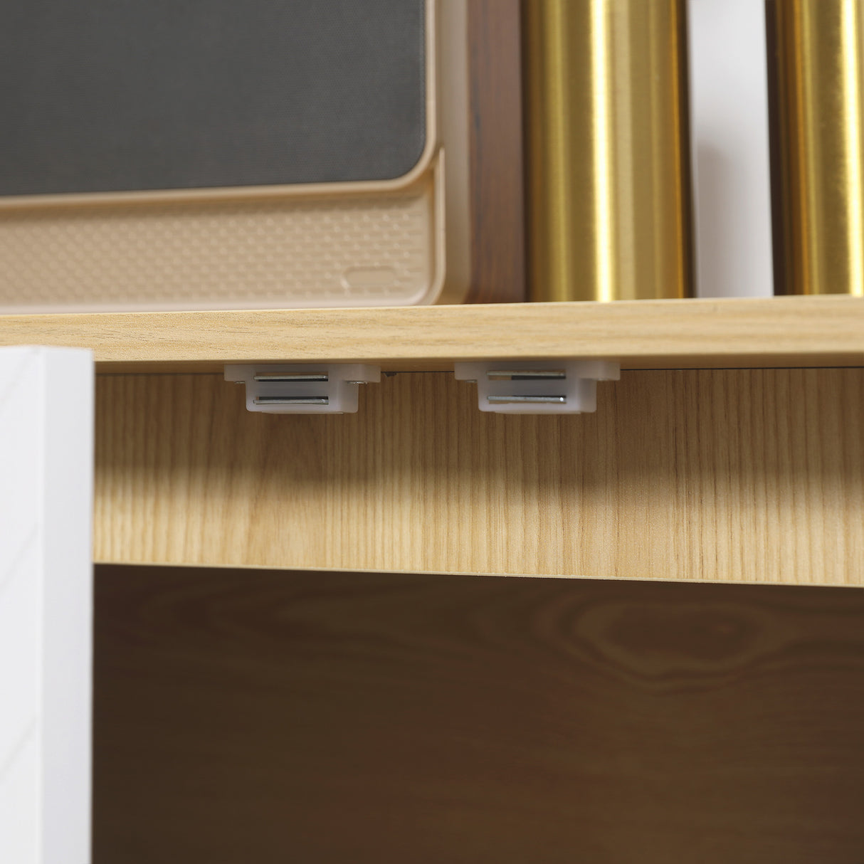 easycomfort easycomfort mobile multiuso moderno in truciolato e legno di pino con ripiano interno regolabile su 3 livelli 77x35x77 5 cm