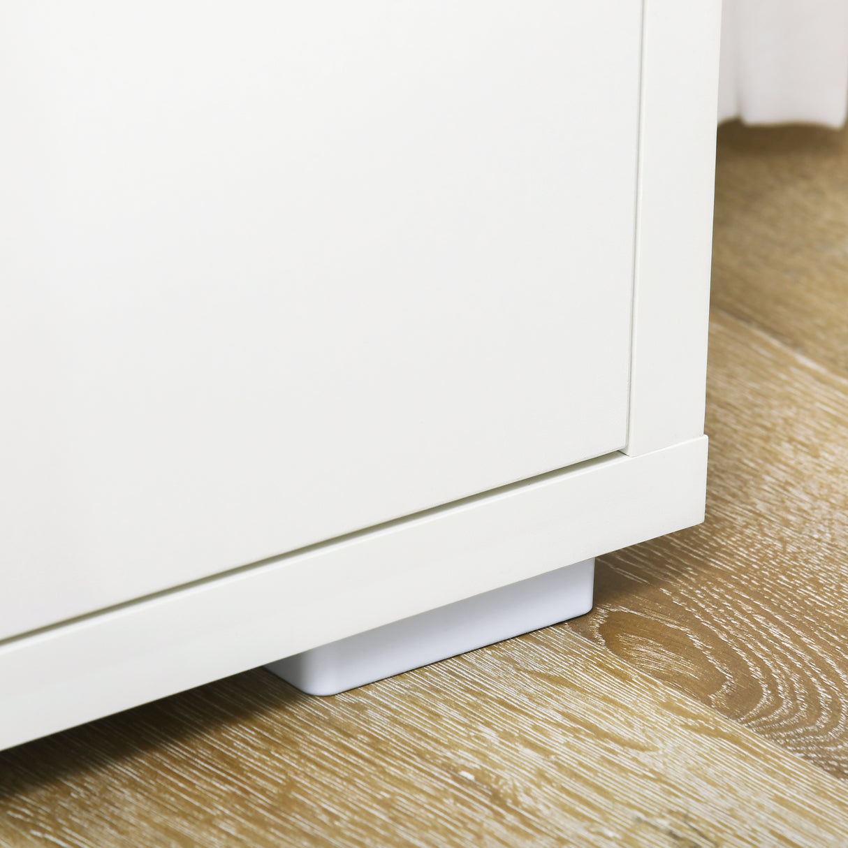 easycomfort easycomfort mobile multiuso con 2 armadietti a 2 livelli in truciolato ripiano regolabile 120x37x75cm bianco e color legno