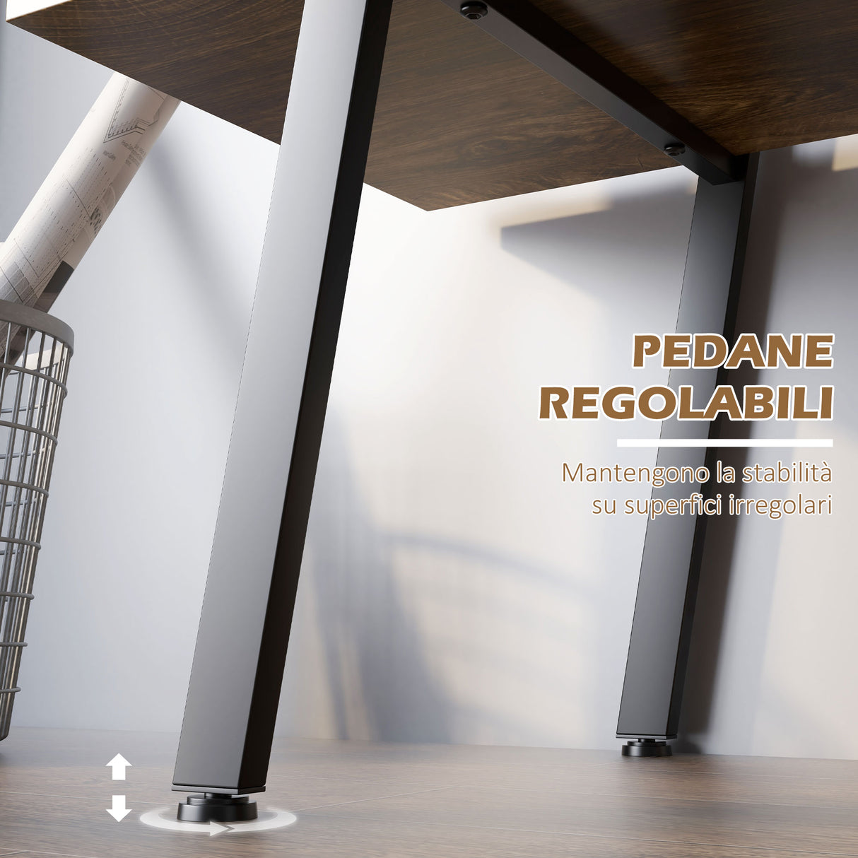 easycomfort easycomfort scaffale libreria 4 livelli in truciolato e acciaio ad a