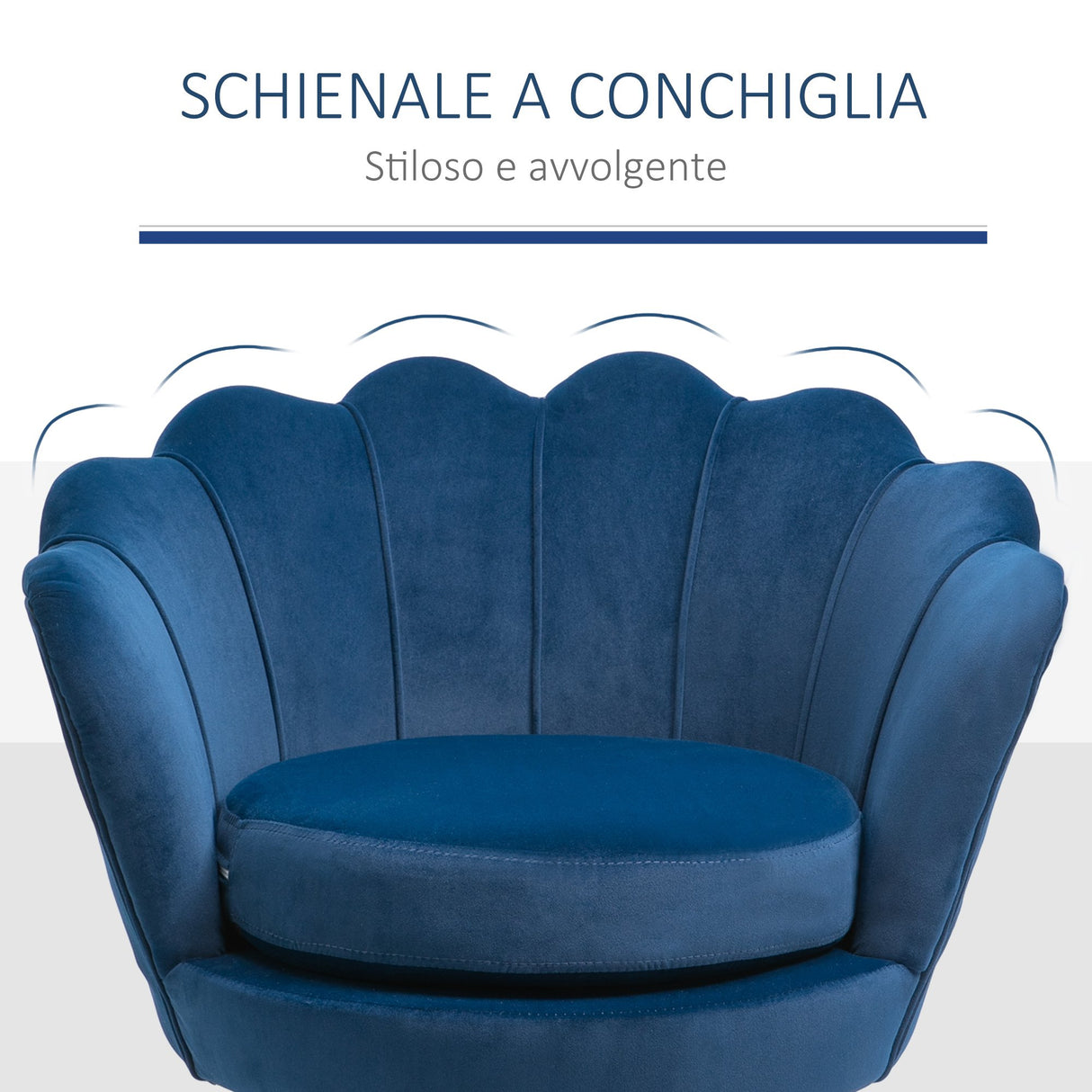 easycomfort easycomfort poltrona vintage di design in velluto blu poltroncina da camera con schienale alto 76x67x74cm