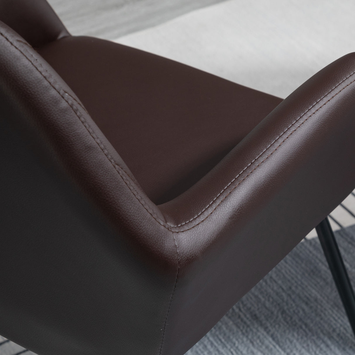 easycomfort easycomfort set 2 sedie moderne per sala da pranzo cucina o soggiorno sedie imbottite in similpelle marrone 60x56 5x85cm