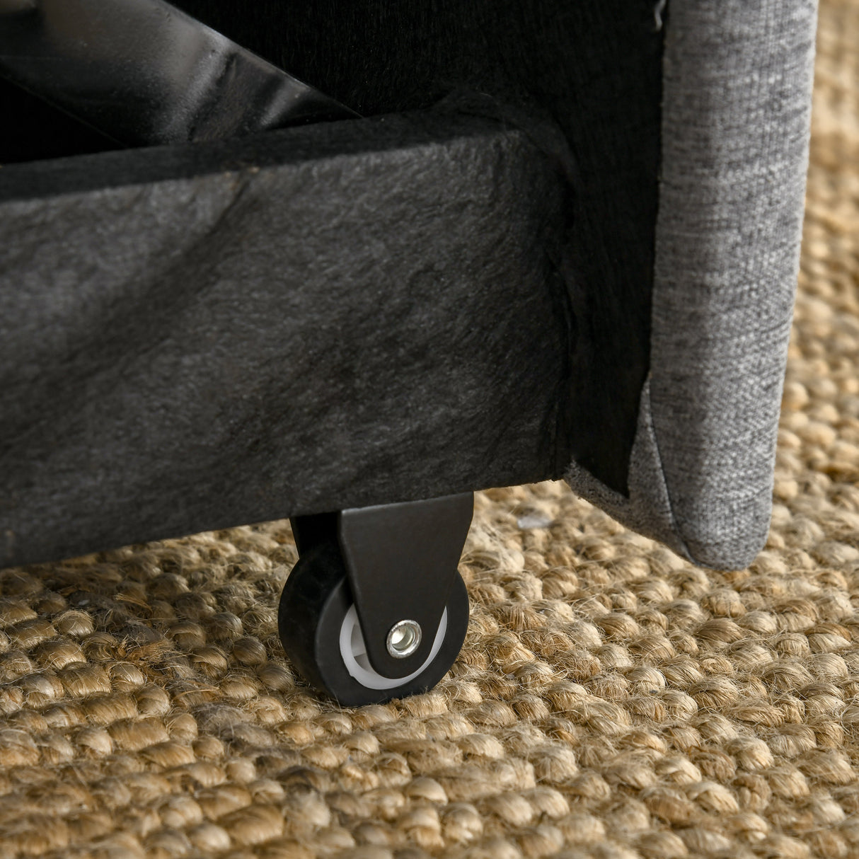 easycomfort easycomfort divano letto a 1 piazza in tessuto seduta 2 posti e schienale a 3 reclinazioni 154x87x89cm