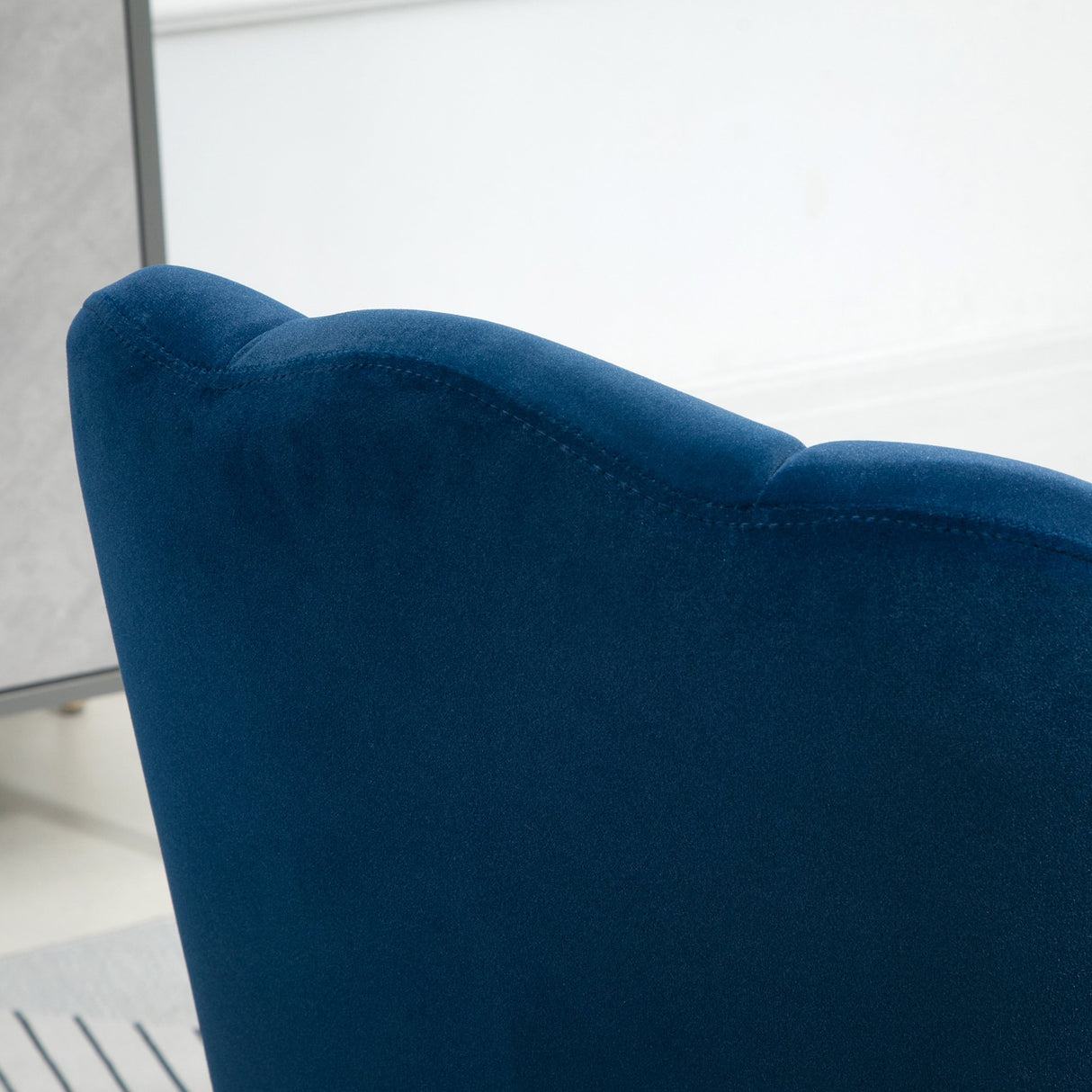 easycomfort easycomfort poltrona in velluto imbottita con schienale a conchiglia per camera e salotto 63x65x84cm