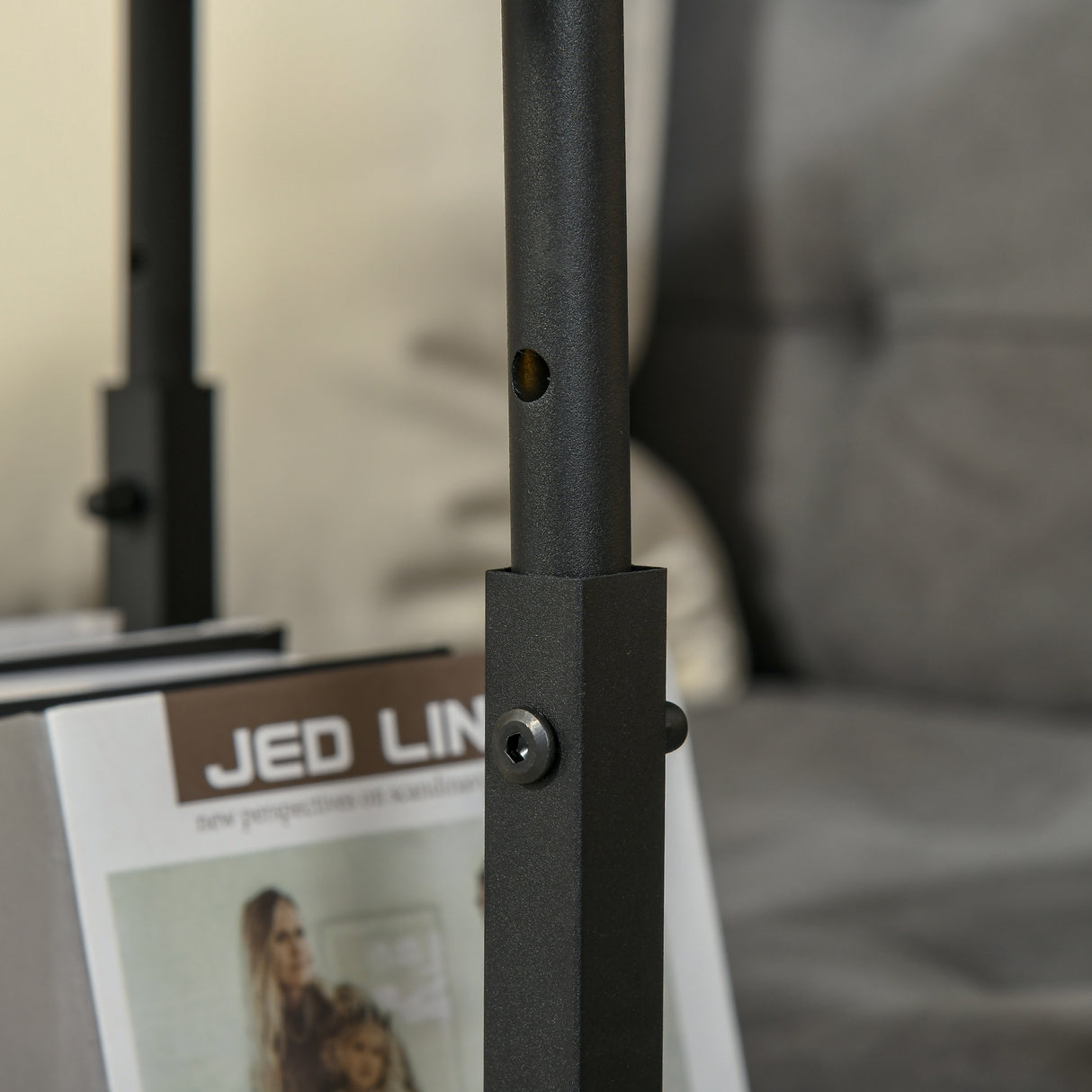 easycomfort easycomfort tavolino da salotto stile industriale altezza regolabile e 4 ruote con freno 80x40x60 75cm