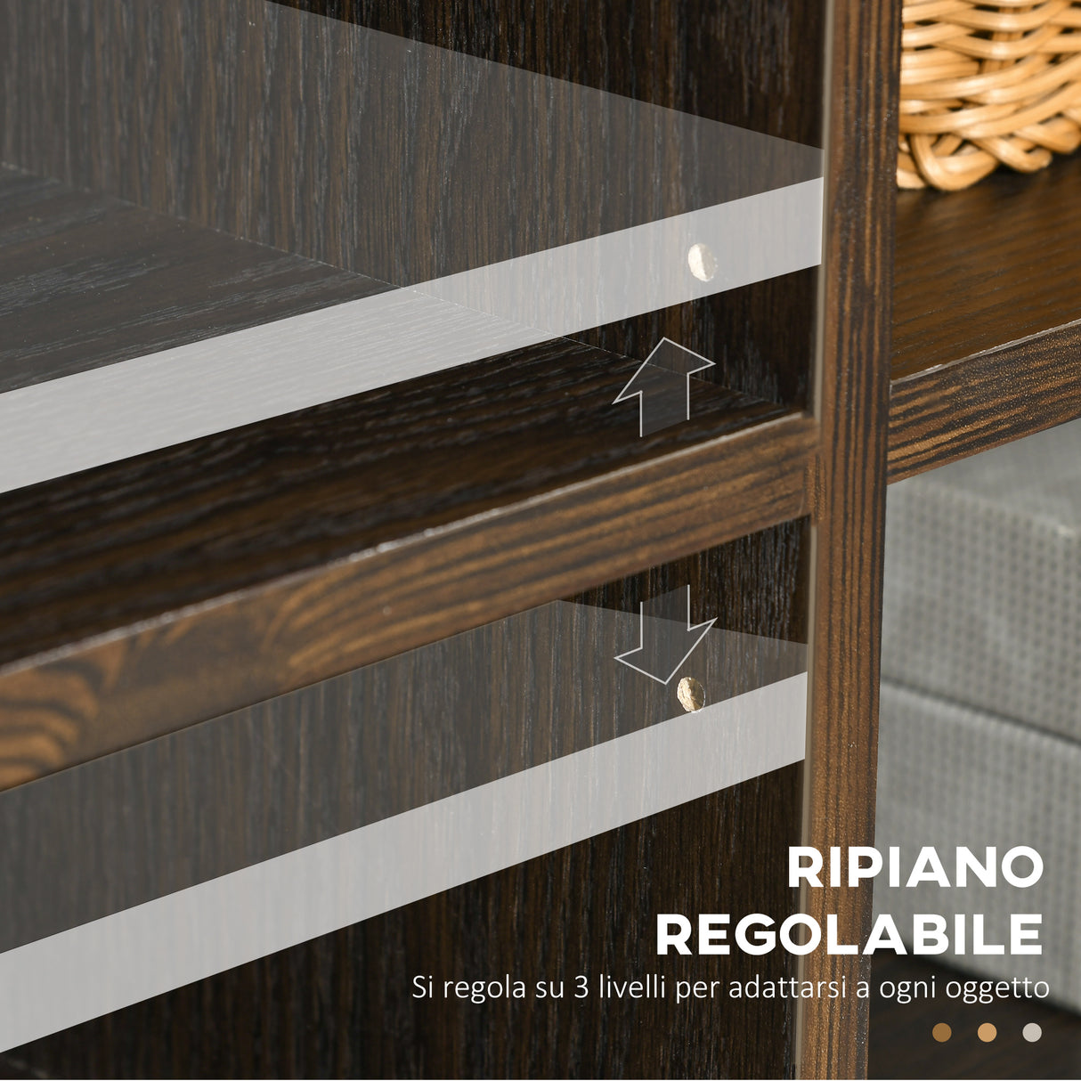 easycomfort easycomfort mobile porta tv fino a 55 con 2 armadietti in legno e metallo 120x39x50 cm marrone e oro