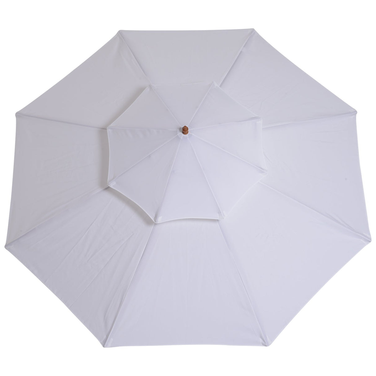 easycomfort easycomfort ombrellone da giardino terrazzo in legno con doppio tetto impermeabile crema 2.7 2.6m