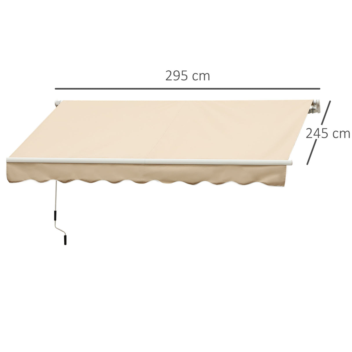 easycomfort easycomfort tenda da sole avvolgibile a parete da esterno impermeabile in alluminio beige 3x2.5m