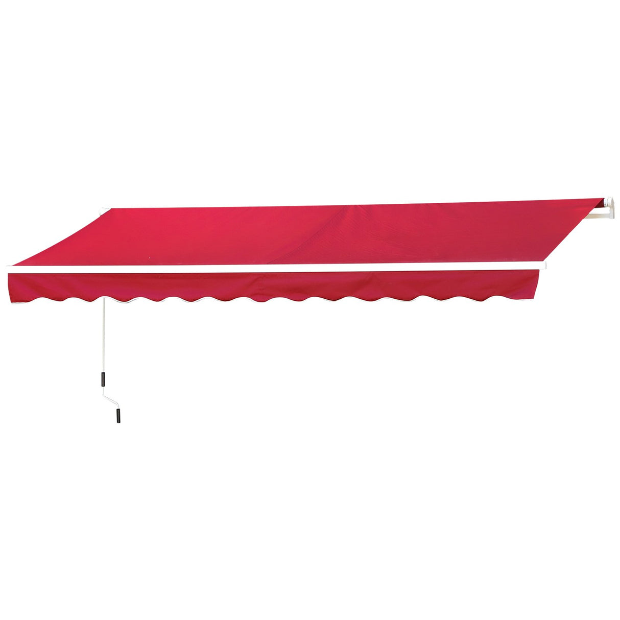 easycomfort easycomfort tenda da sole per esterno avvolgibile a parete impermeabile in poliestere rosso bordeaux 3x2.5m