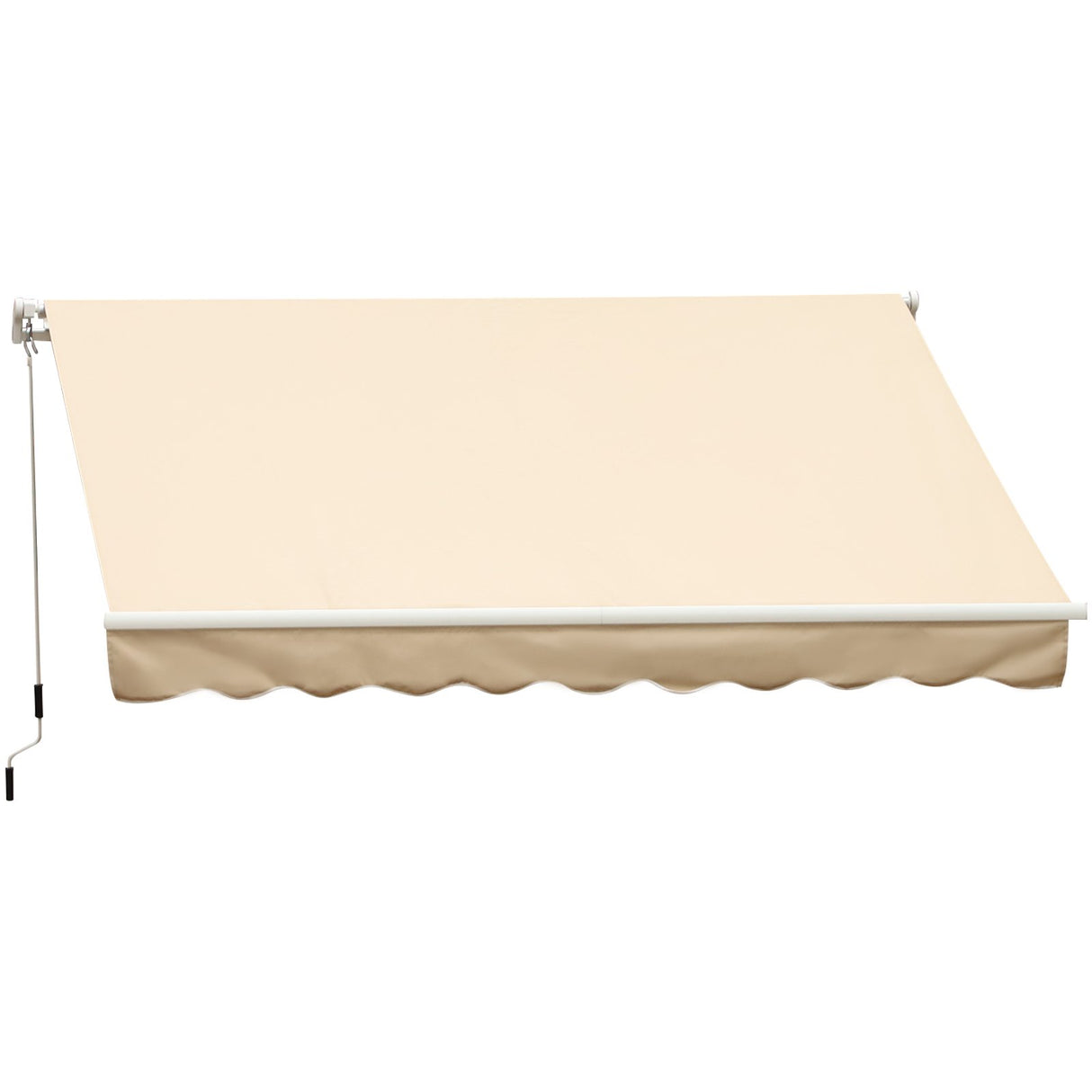 easycomfort easycomfort tenda da sole a braccio avvolgibile manuale a parete in poliestere impermeabile beige 4x2.5m