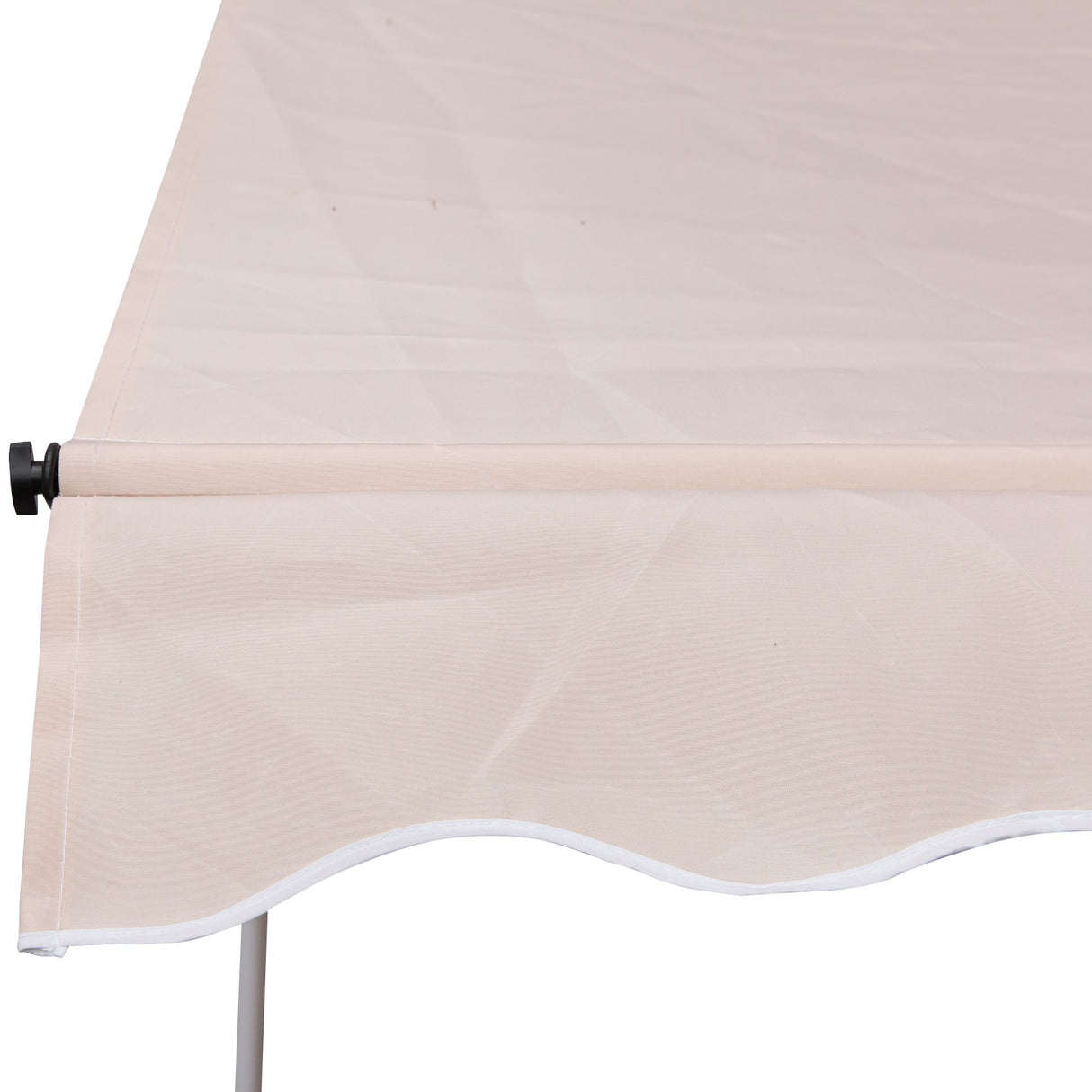 easycomfort easycomfort tenda da sole con manovella telaio telescopico e angolo regolabile beige 200x150cm
