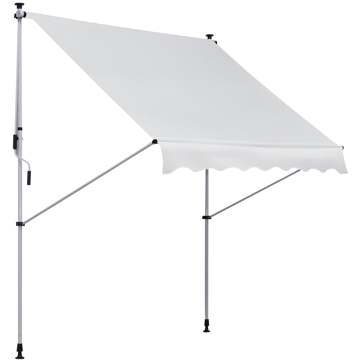 easycomfort tenda da sole da esterno a rullo con manovella altezza e angolazione regolabile 200x150cm