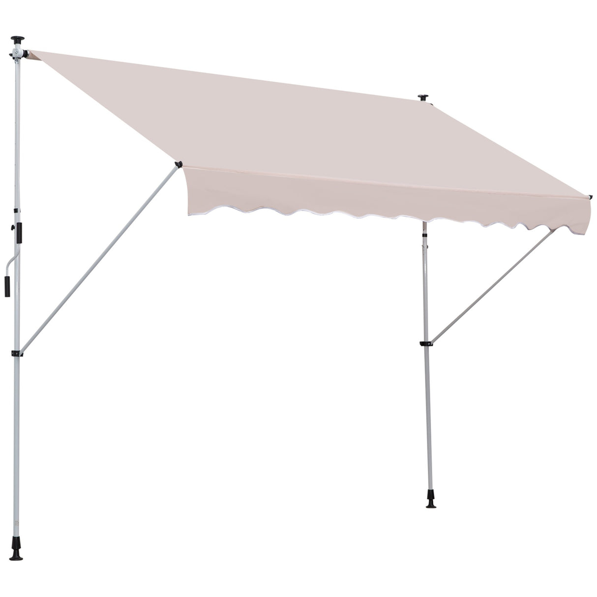 easycomfort easycomfort tenda da sole avvolgibile autoportante beige 300 150cm