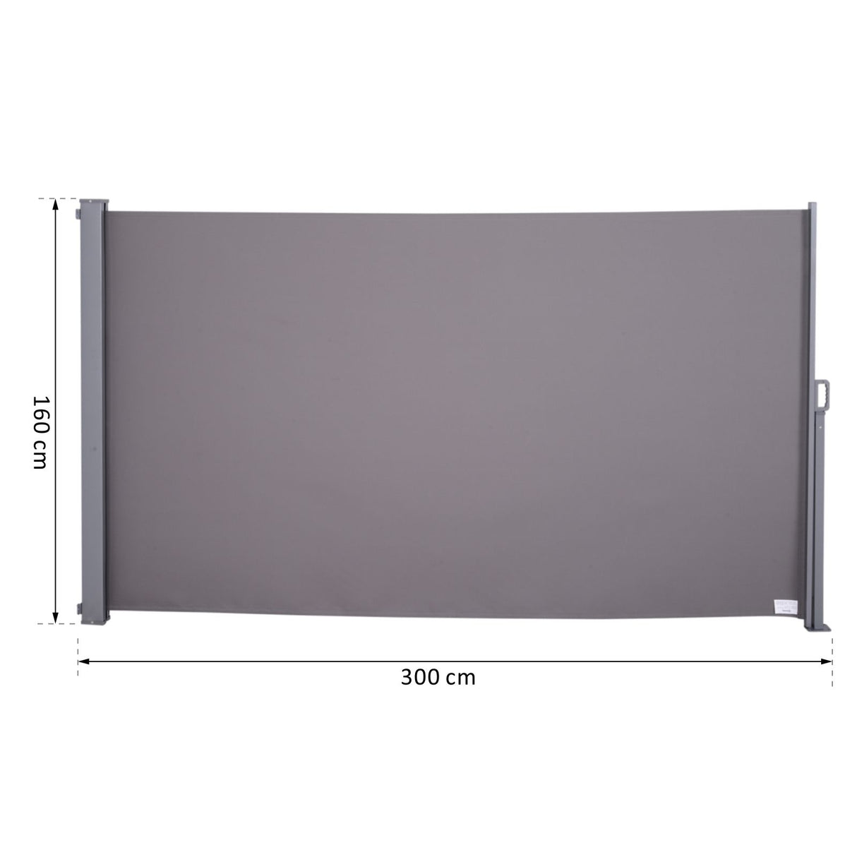 easycomfort easycomfort tenda da sole laterale e avvolgibile protezione vento privacy 3x1.6m grigio