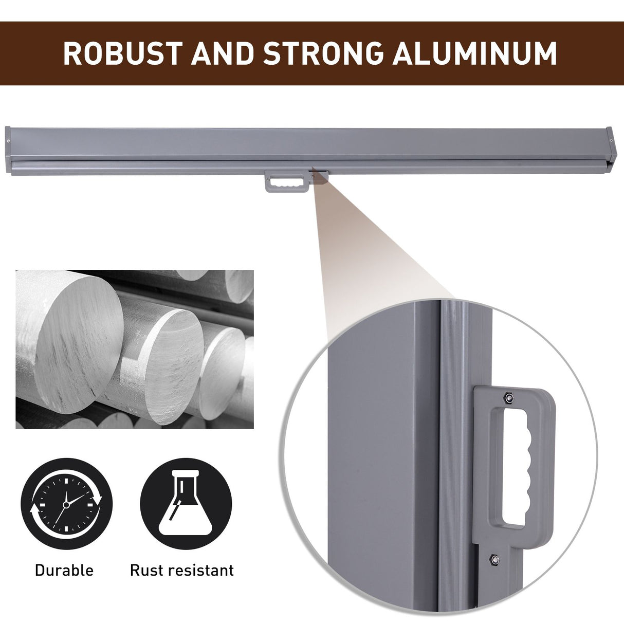 easycomfort easycomfort tenda da sole laterale e avvolgibile protezione vento privacy 3x1.6m grigio