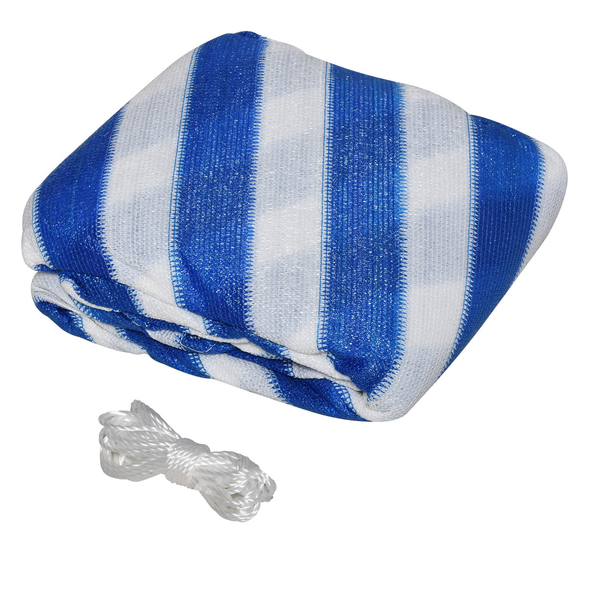 easycomfort tenda da sole vela ombreggiante triangolare 5x5x5m anti uv e traspirante in hdpe bianca e blu