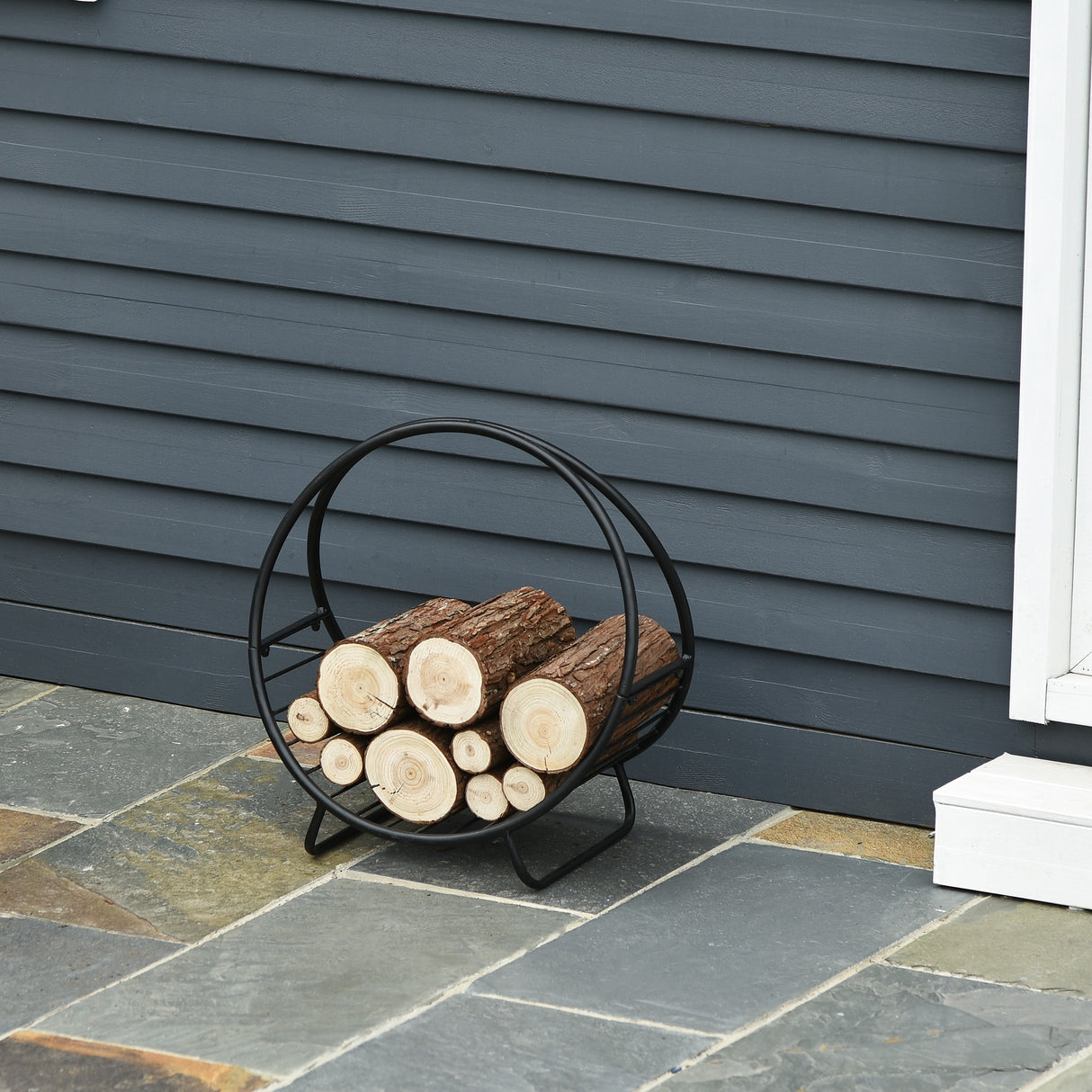 easycomfort easycomfort portalegna in ferro per interni ed esterni nero