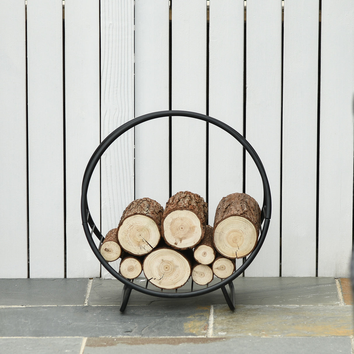 easycomfort easycomfort portalegna in ferro per interni ed esterni nero