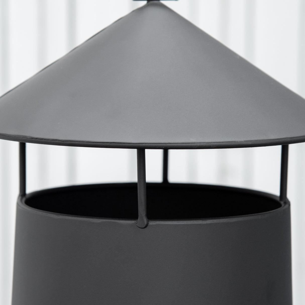 easycomfort braciere da giardino in metallo con camino porta legna e attizzatoio 44.5x133cm nero