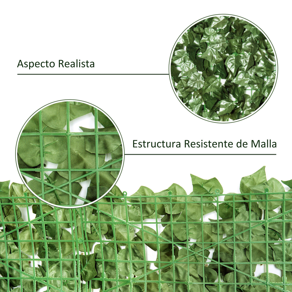 easycomfort rotolo di siepe artificiale per balcone e giardino in pe anti uv con foglie verde scuro 240x100cm