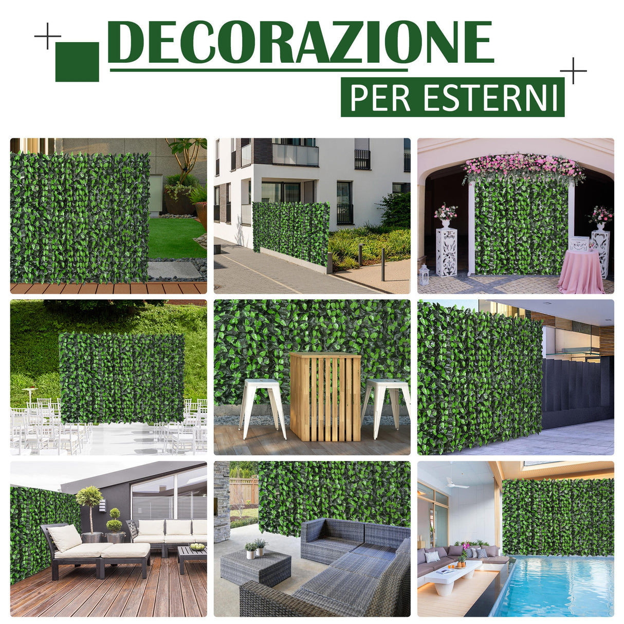 easycomfort easycomfort rotolo siepe sempreverde artificiale sintetica finta 1 3m recinzione