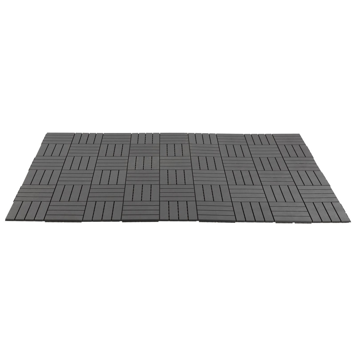 easycomfort easycomfort set 9 mattonelle a incastro per terrazzo 30x30x2cm 0.81 mq nero