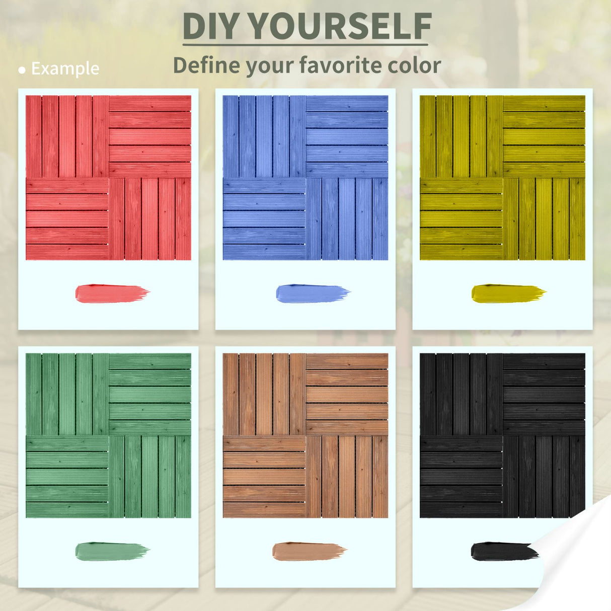 easycomfort easycomfort piastrelle per esterni montaggio a incastro in legno set 27 pezzi