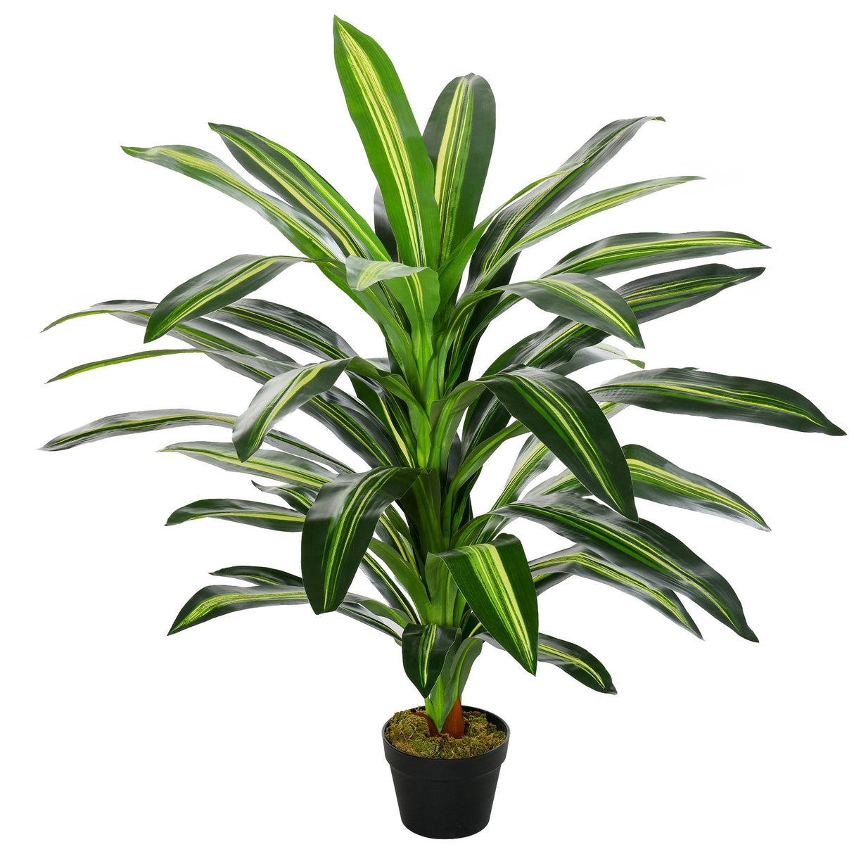 easycomfort easycomfort pianta tropicale decorativa dracena finta in plastica con vaso