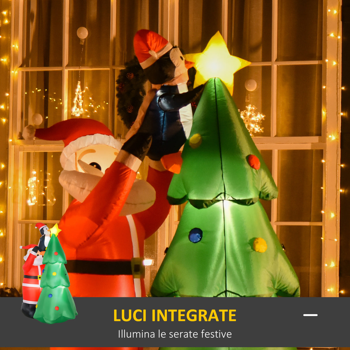 easycomfort easycomfort babbo natale gonfiabile decorazione natalizia con luci led e gonfiatore per giardino e casa