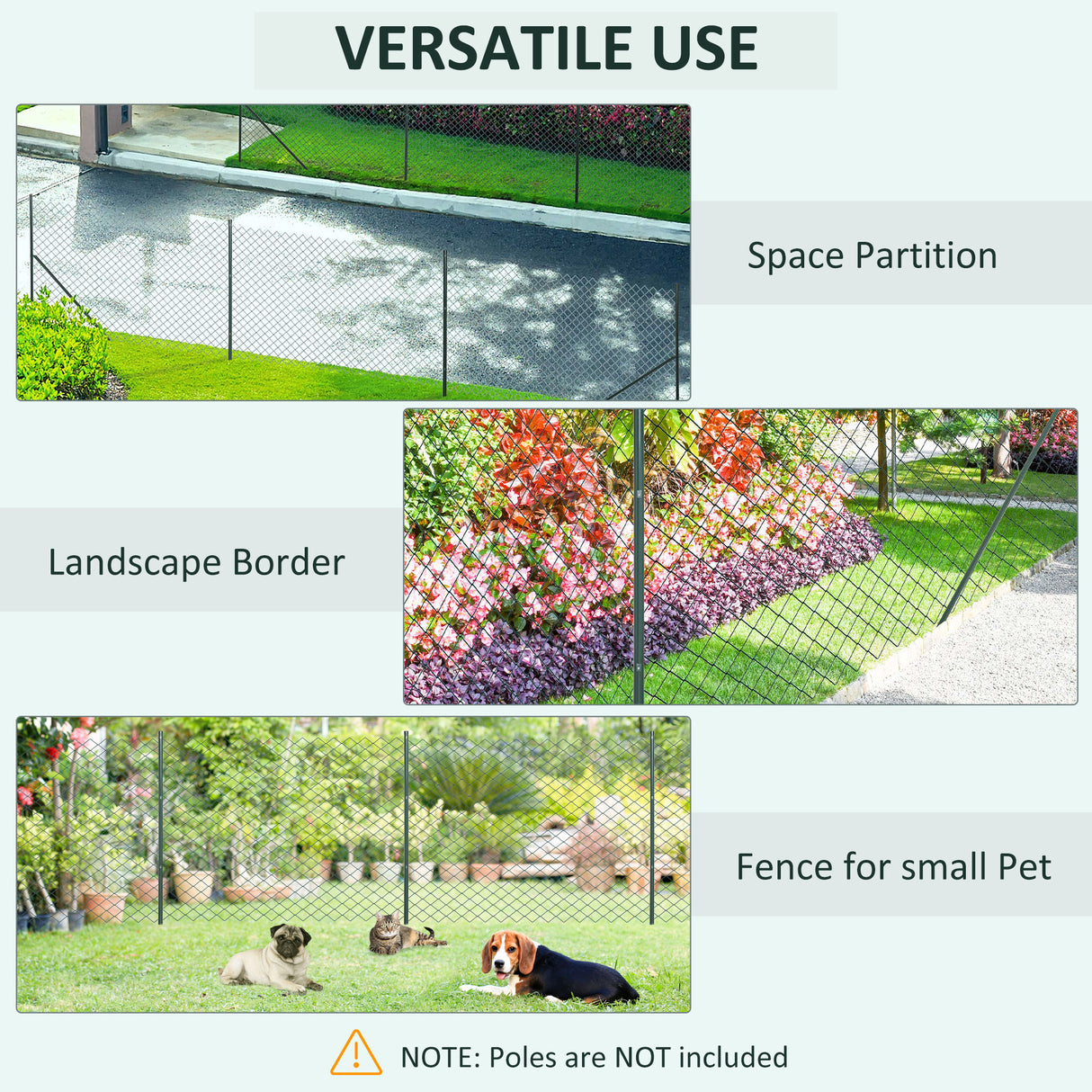 easycomfort easycomfort rete di recinzione in acciaio e pvc per spazi esterni rotolo da 25m e altezza 1 7m verde