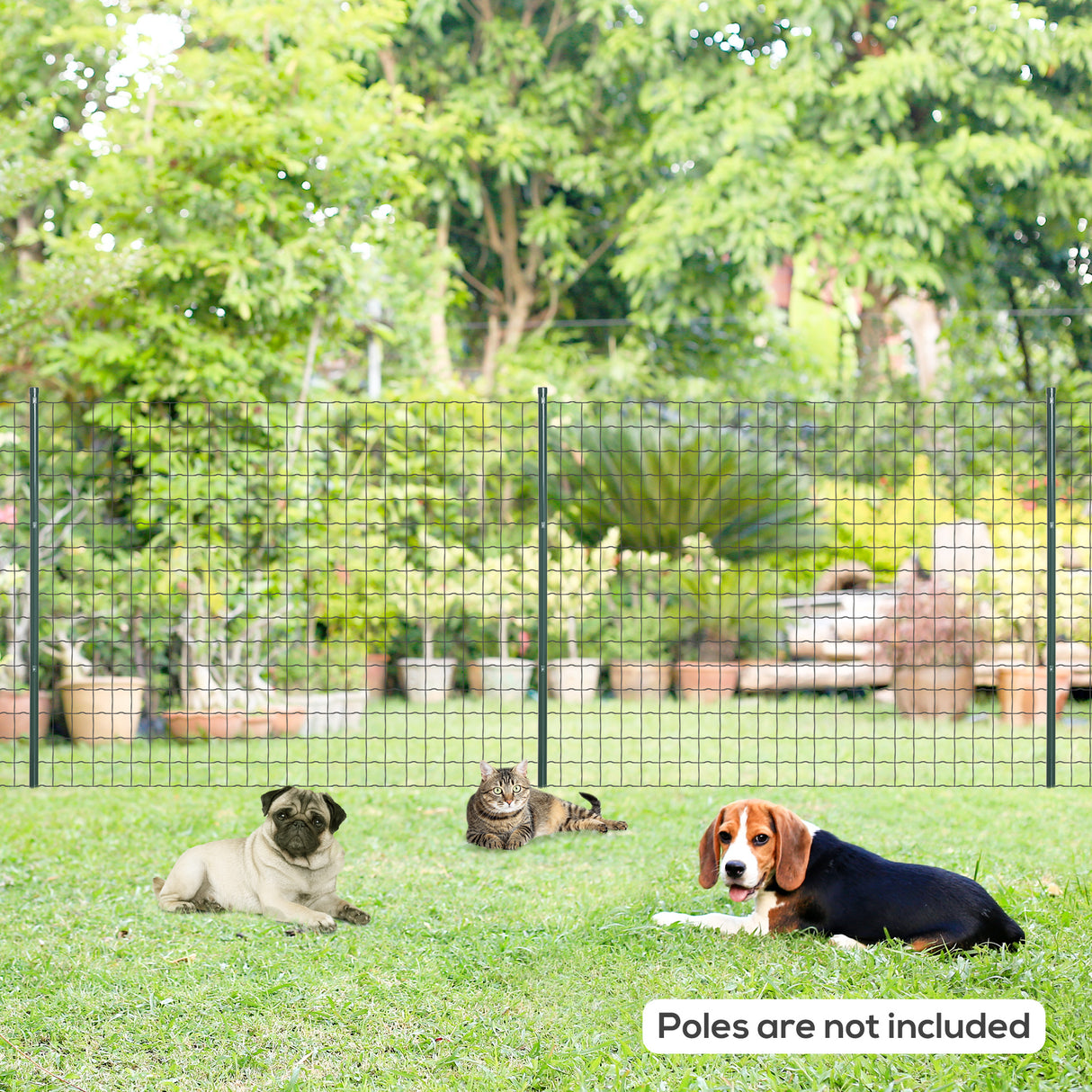 easycomfort easycomfort rete di recinzione in acciaio e pvc per spazi esterni rotolo da 25m e altezza 1 7m verde