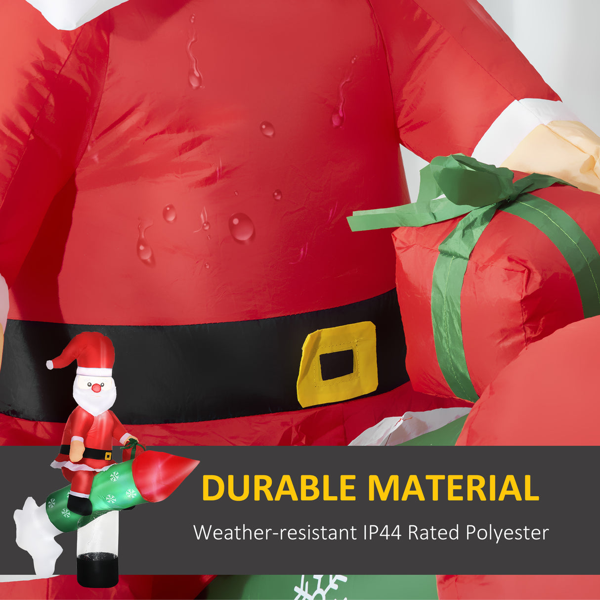 easycomfort easycomfort babbo natale gonfiabile con missile luci led e gonfiatore incluso 154x76x183cm