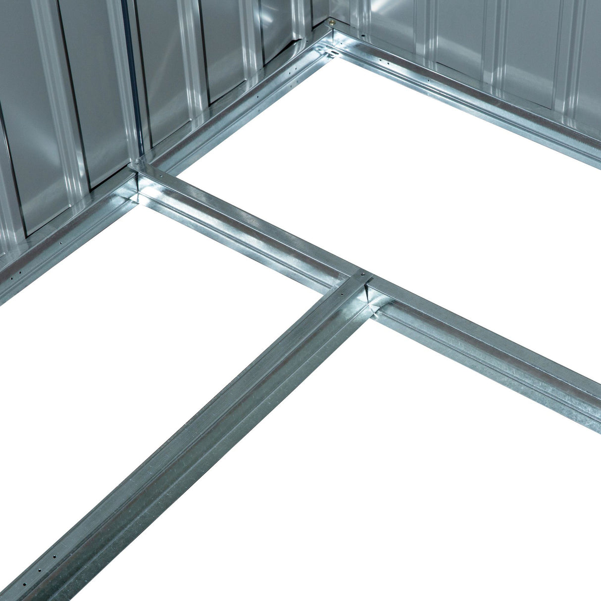 easycomfort casetta porta utensili in acciaio capanno da giardino con porte scorrevoli 213x130x185 cm bianco