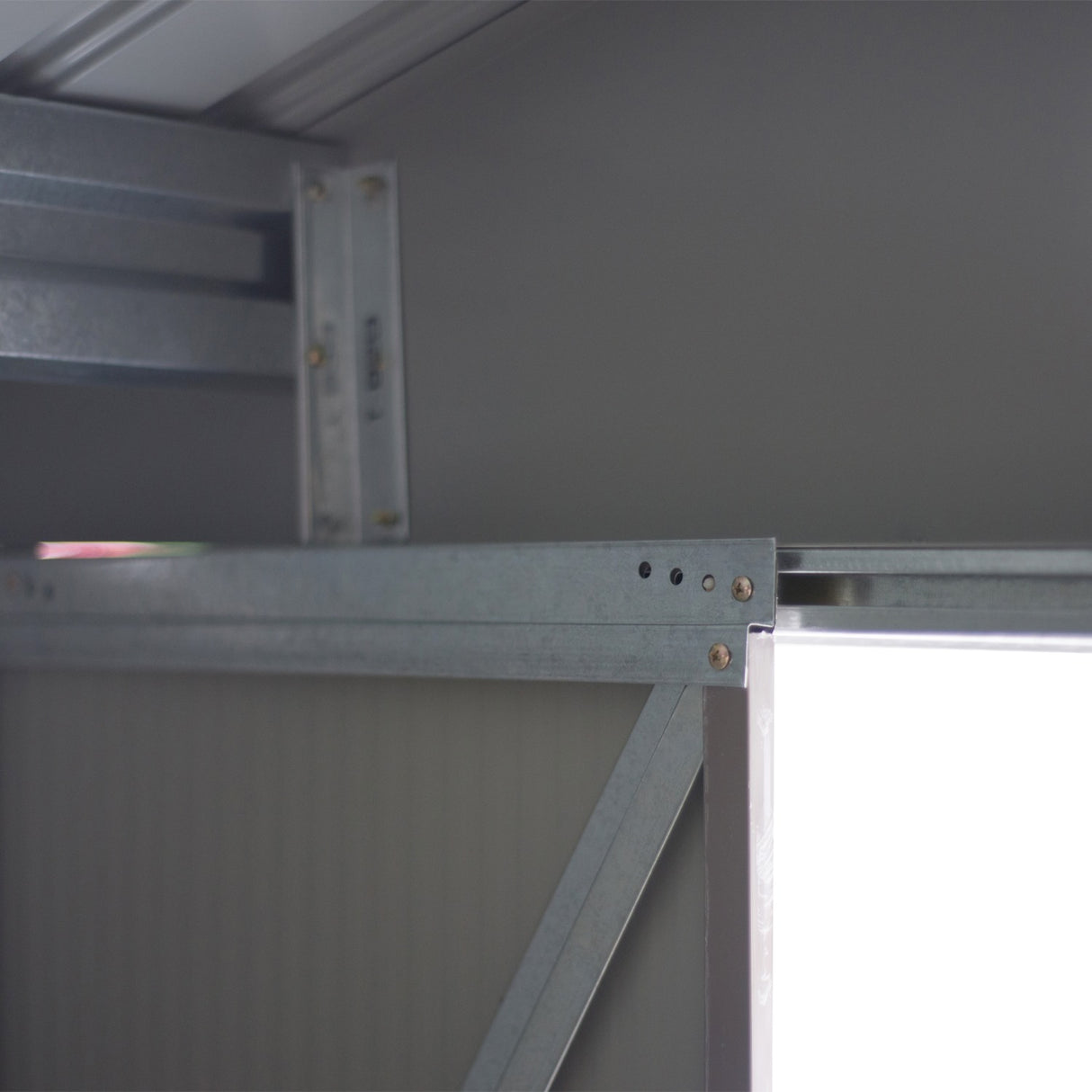 easycomfort casetta porta attrezzi capanno da giardino in acciaio zincato grigio 277 x 191 x 192 cm