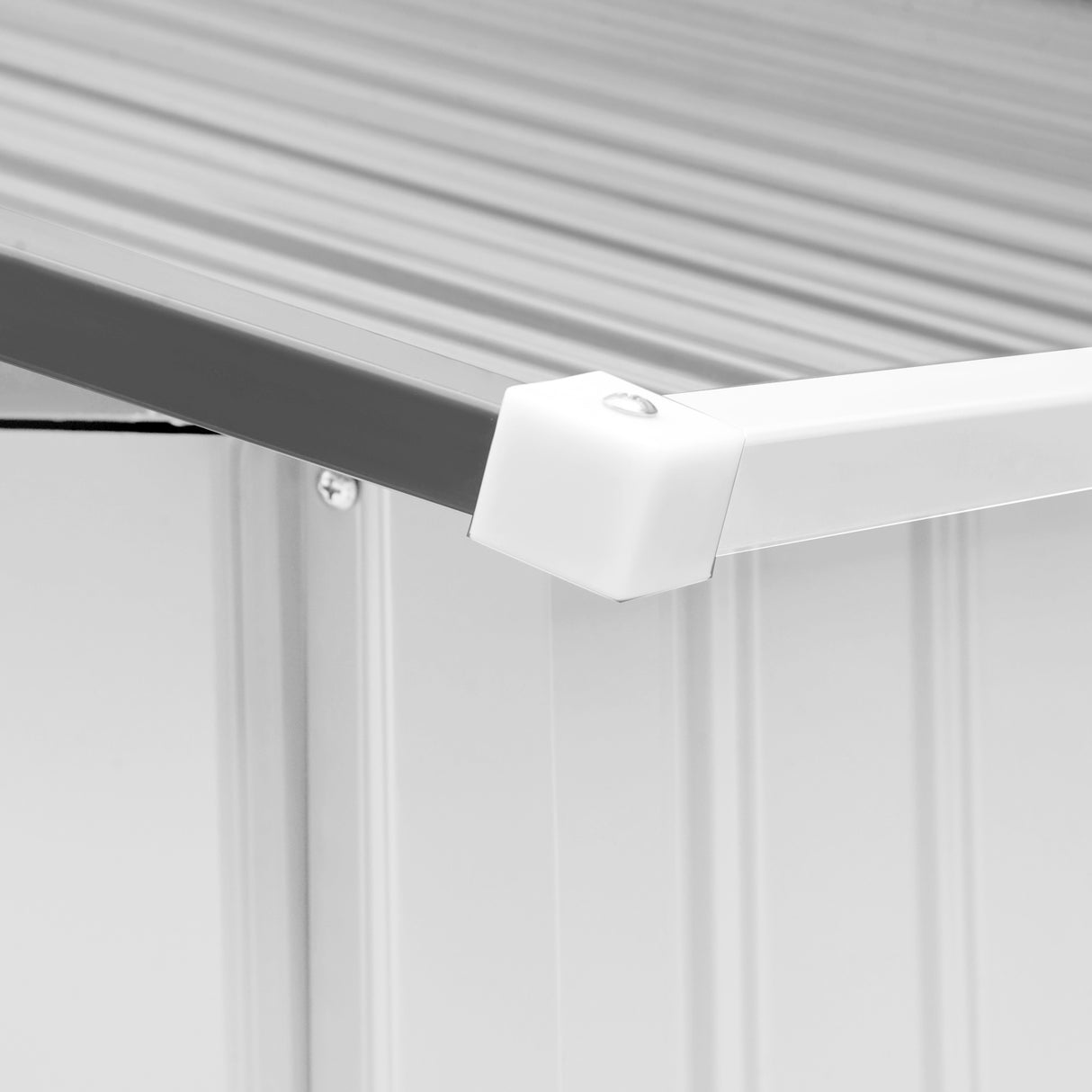 easycomfort easycomfort casetta da giardino con doppie porte scorrevoli in acciaio e pp 277x195x192cm argento