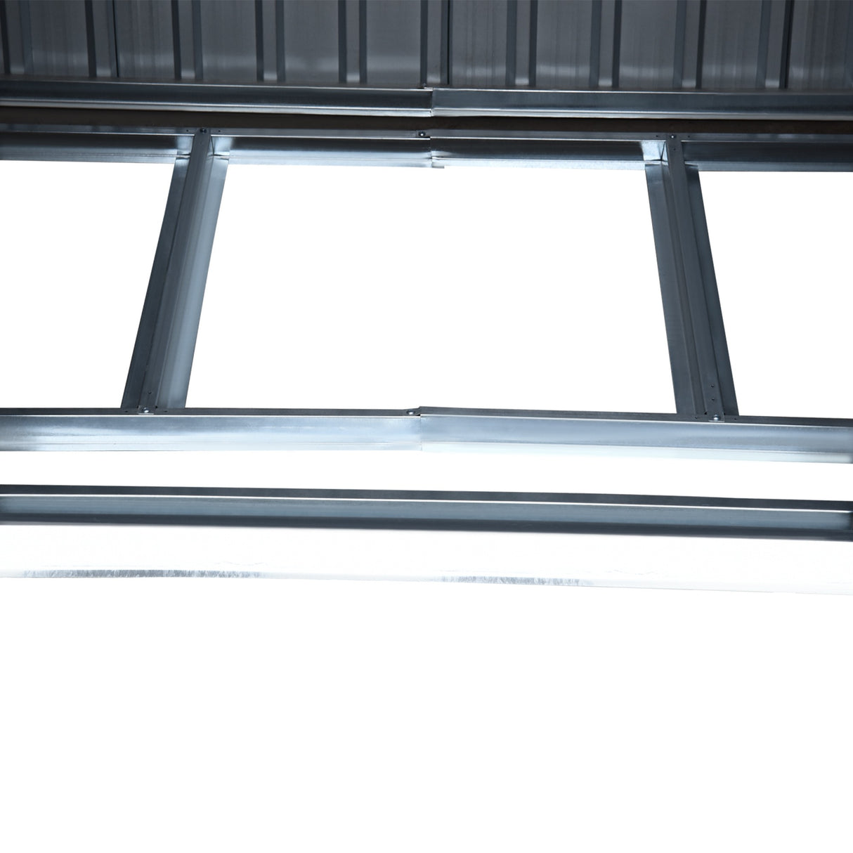 easycomfort easycomfort casetta porta attrezzi in acciaio capanno da giardino con 2 porte scorrevoli 261x133x182cm