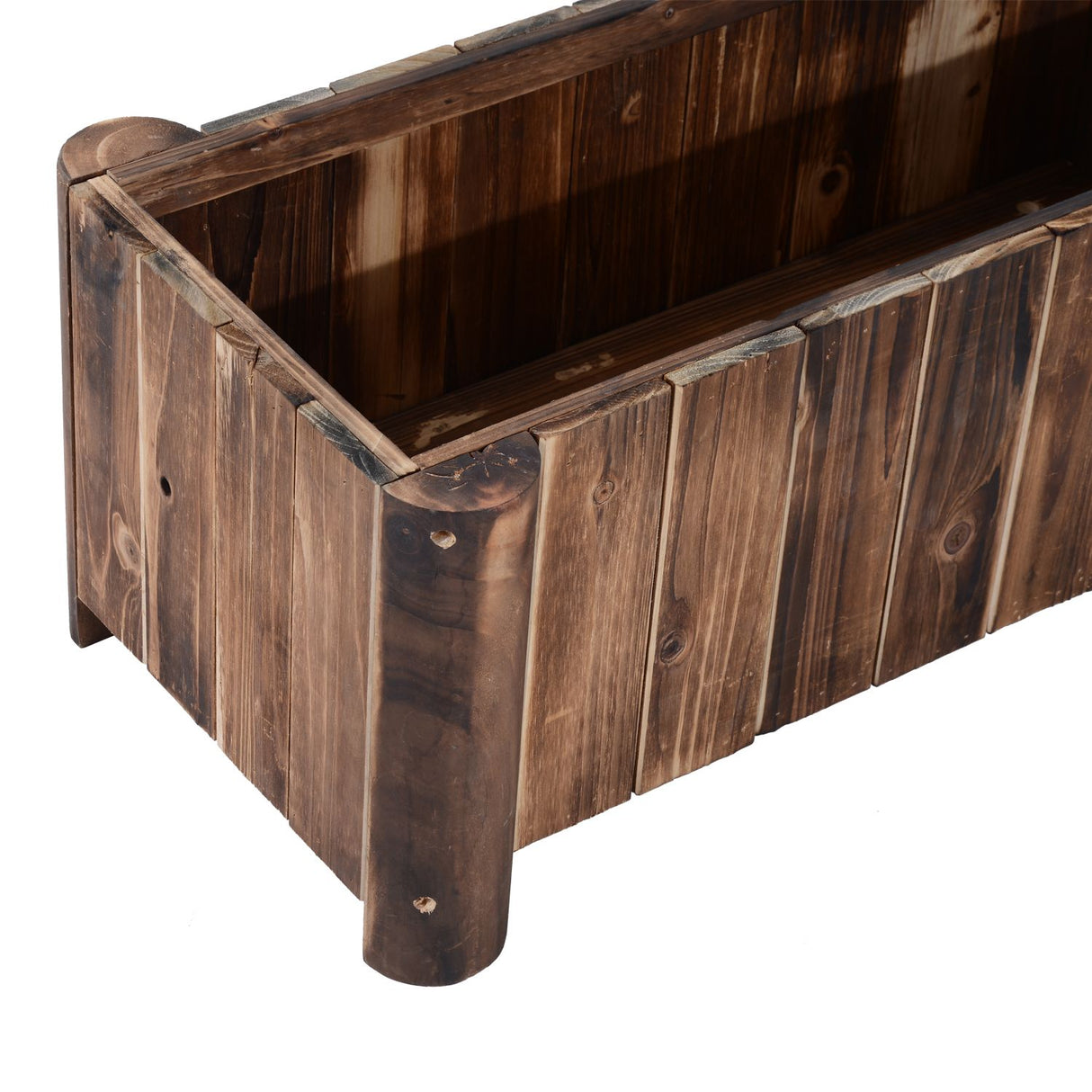 easycomfort easycomfort fioriera box rettangolare per piante in legno di abete 70x35x30cm