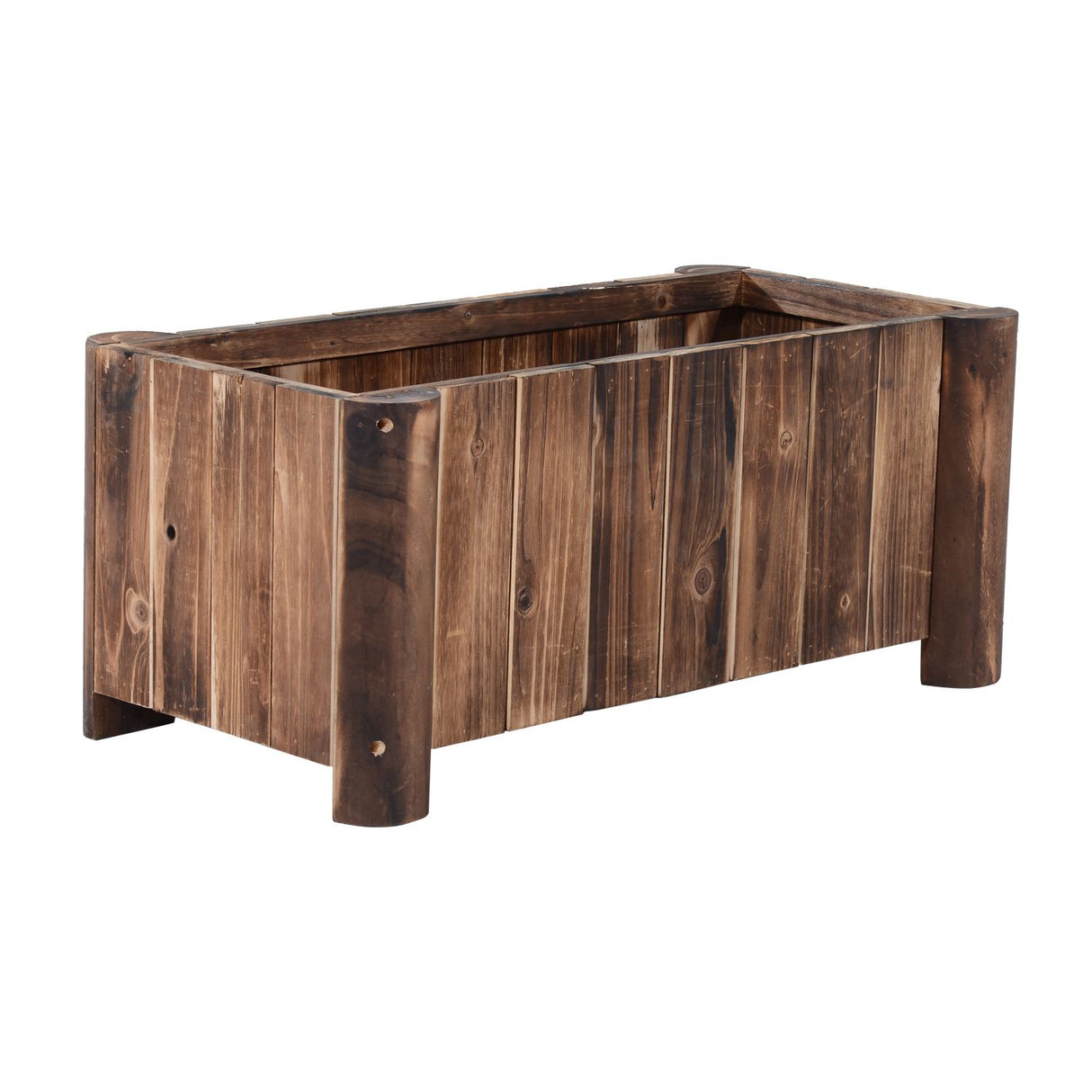 easycomfort easycomfort fioriera box rettangolare per piante in legno di abete 70x35x30cm