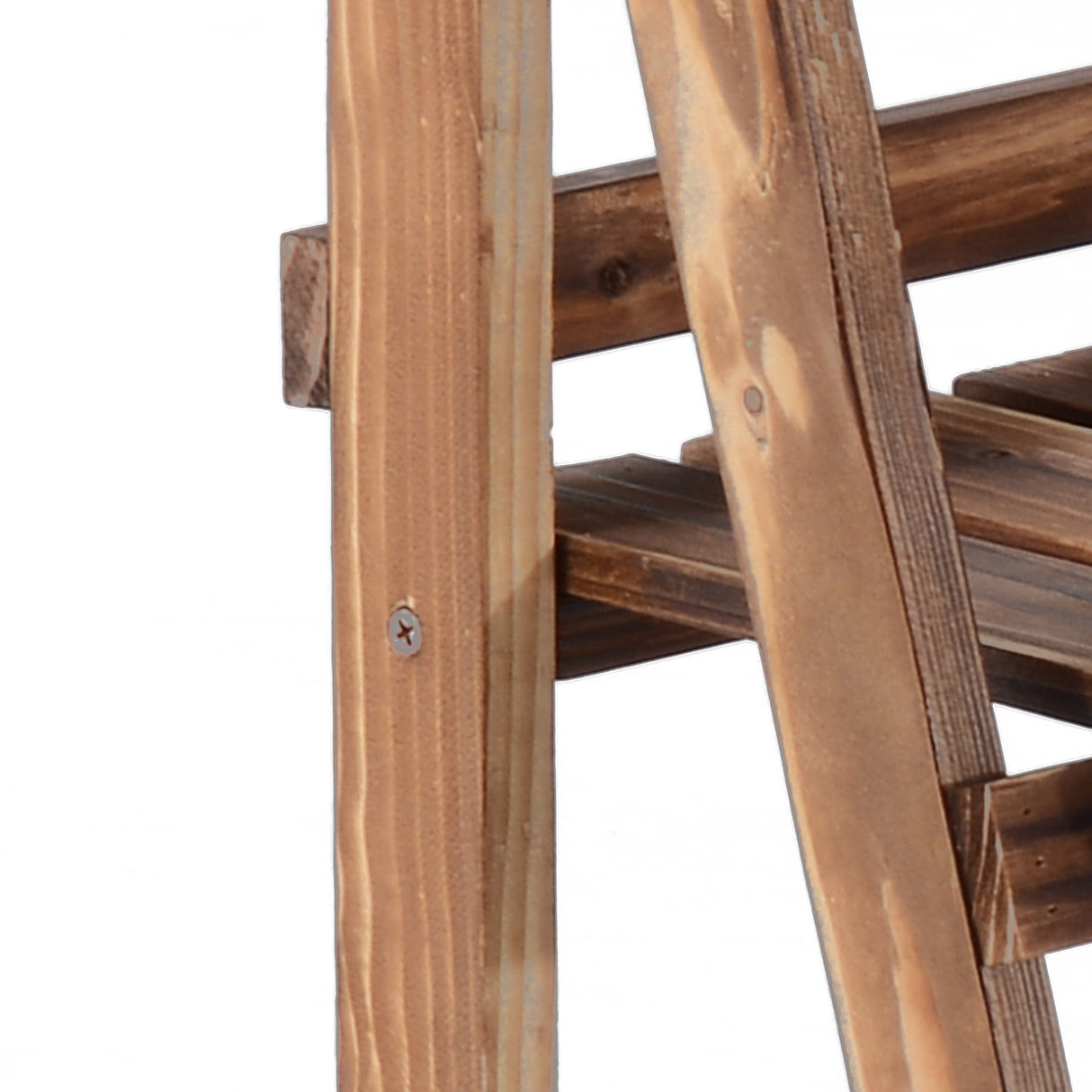 easycomfort scaffale portapiante pieghevole in legno di abete con 3 livelli da esterno 40x37x93cm