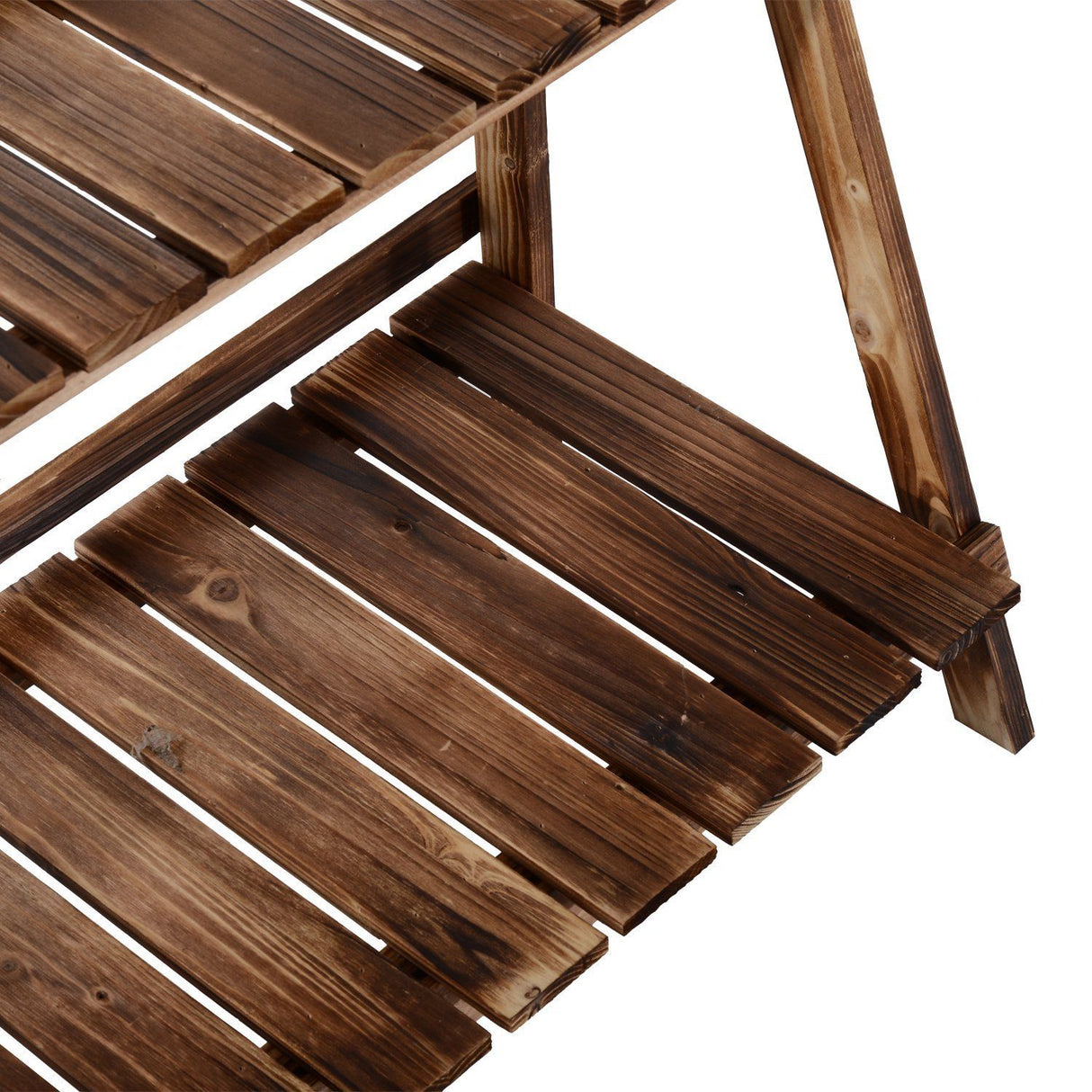 easycomfort easycomfort scaletta fioriera portavasi da giardino a 3 ripiani in legno di abete 100x37x93cm