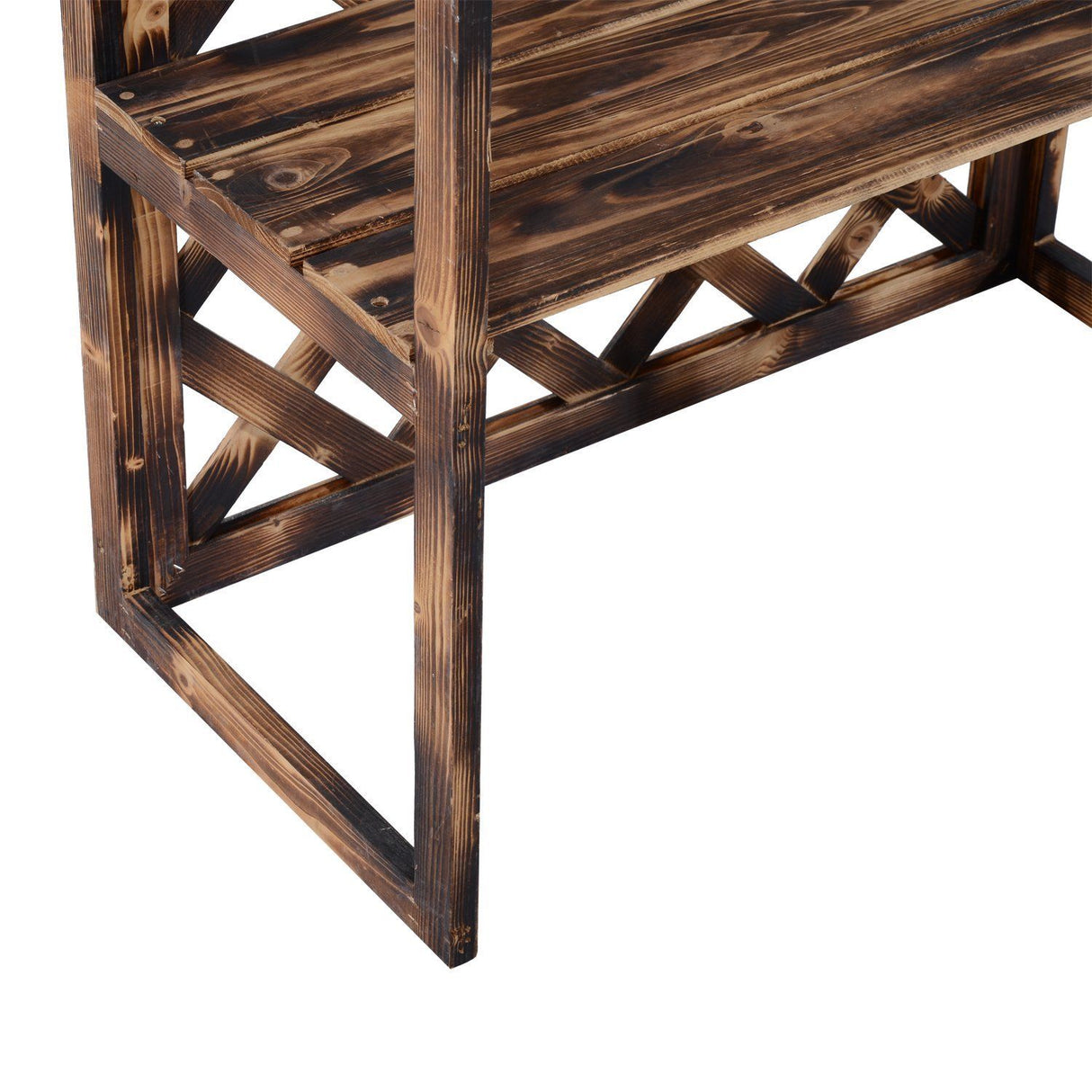 easycomfort easycomfort scaffalatura fioriera per piante a 3 ripiani in legno di abete 80x40x150cm