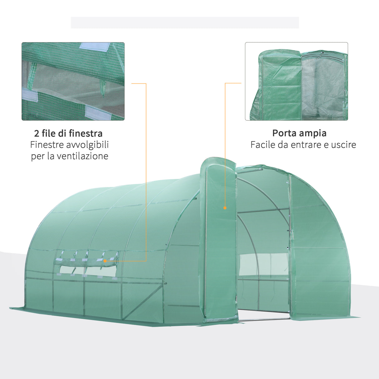 easycomfort easycomfort serra da giardino a tunnel per coltivazaione piante in pe 600300200cm ean 8054144133676