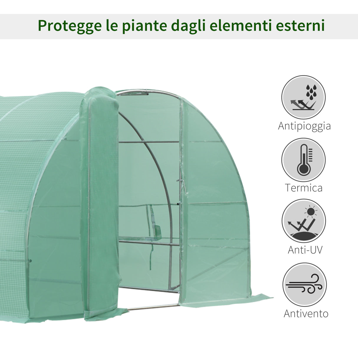 easycomfort easycomfort serra da giardino a tunnel per coltivazaione piante in pe 600300200cm ean 8054144133676