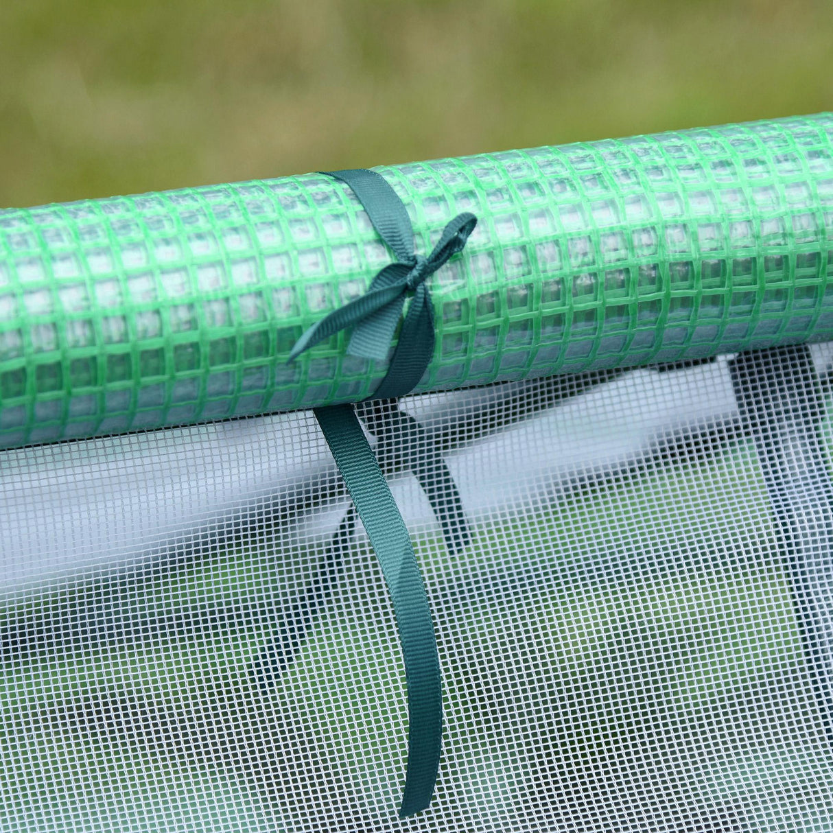 easycomfort serra da giardino in acciaio con rivestimento in pe porte avvolgibili e finestre 180x140x80cm verde