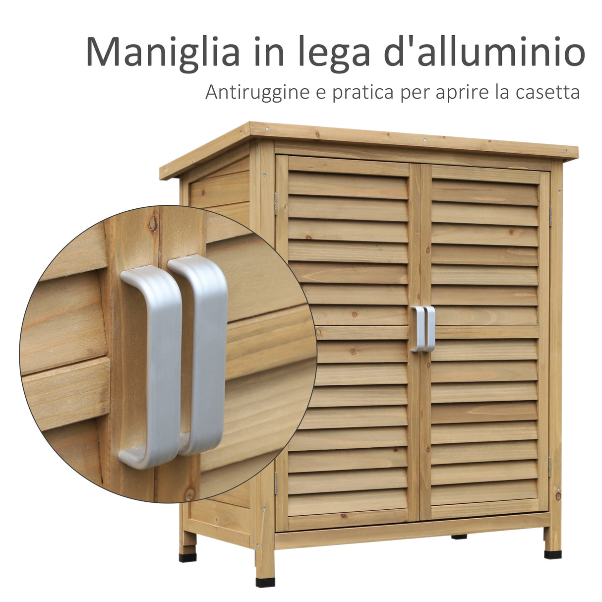 easycomfort casetta da giardino in legno di abete con tetto in bitume impermeabile 87x46.5x96.5cm